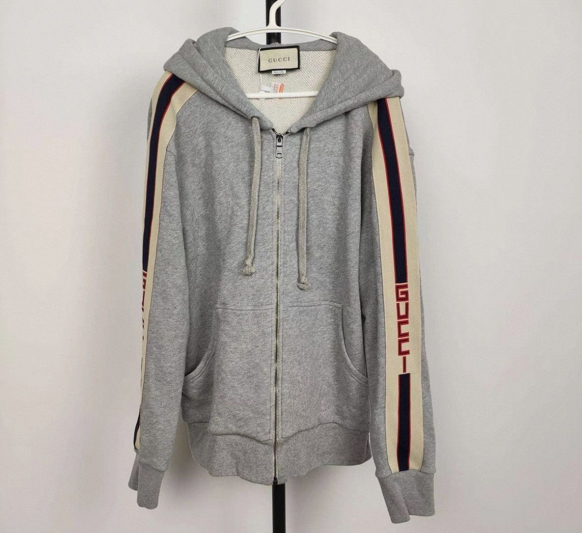 Gucci Gucci Gucci Striped Zip-Up Hoodie for Unisex -2506 Size US L / EU 52-54 / 3 - 1 Thumbnail