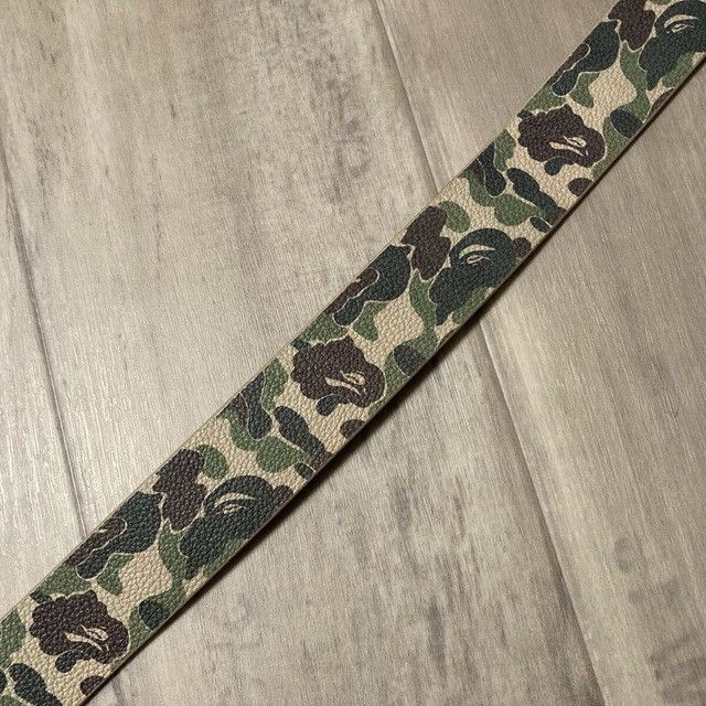 Bape BAPE Gold Buckle Leather Belt ABC Camo Green APE NIGO Size ONE SIZE - 4 Thumbnail