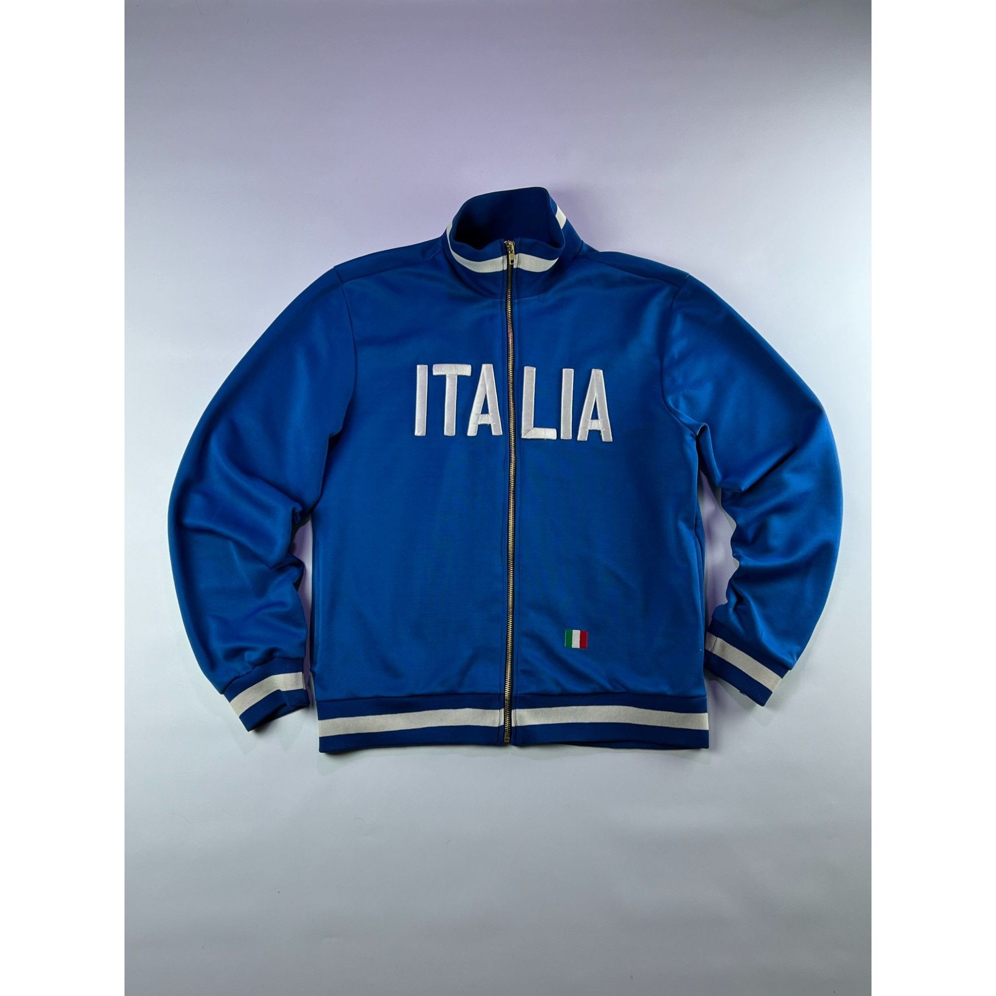 Vintage 90s Vintage Italia Fishbone Track Jacket Size US M / EU 48-50 / 2 - 1 Thumbnail
