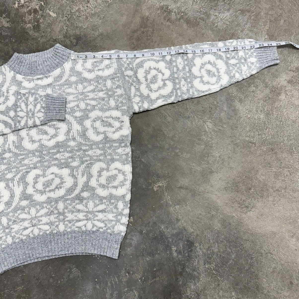Vintage Vintage 90s Jolie Raised Floral Knit Sweater Textured USA Size US M / EU 48-50 / 2 - 7 Thumbnail