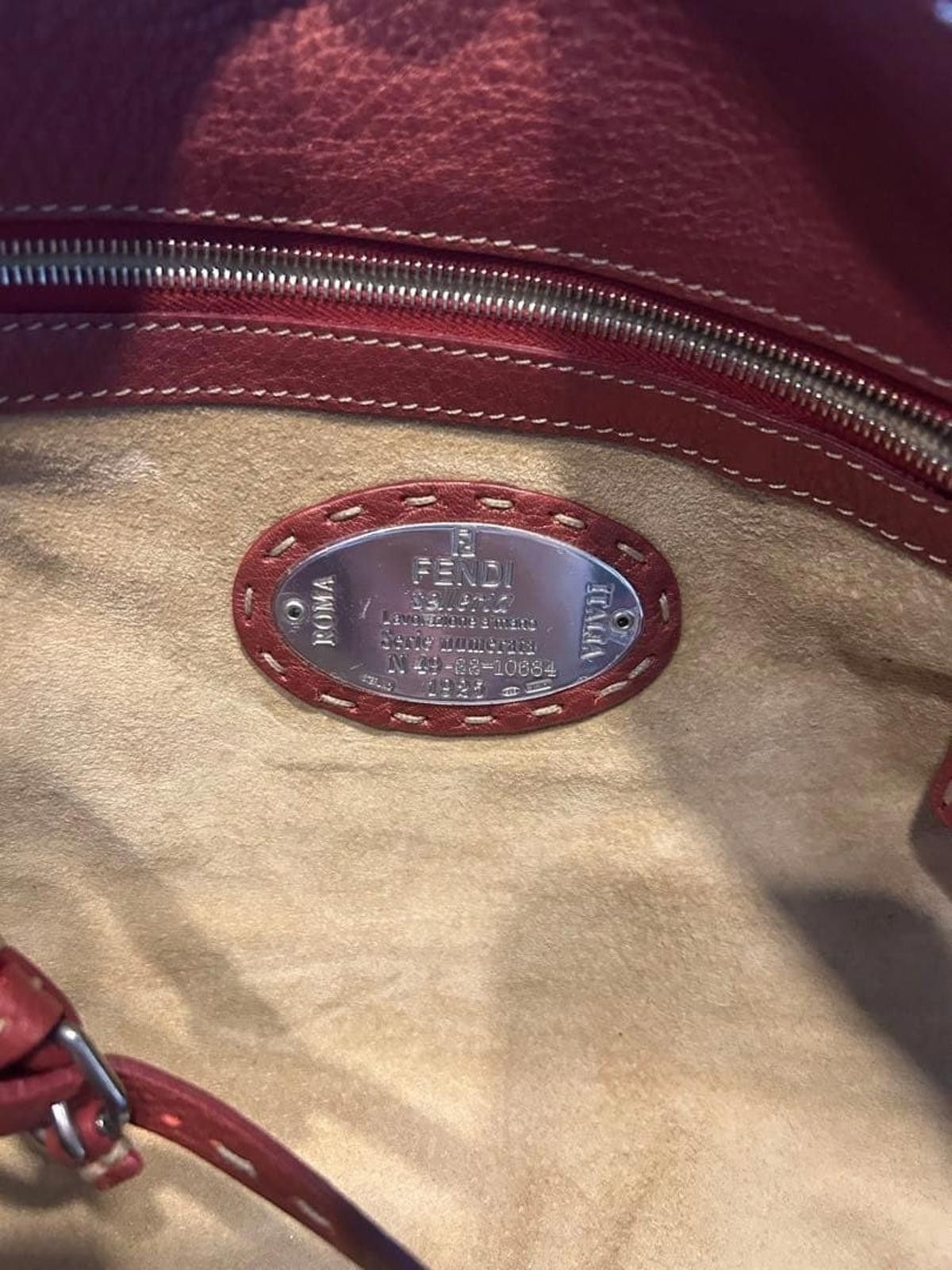 Fendi Fendi - Burgundy Leather Handbag Size ONE SIZE - 6 Thumbnail