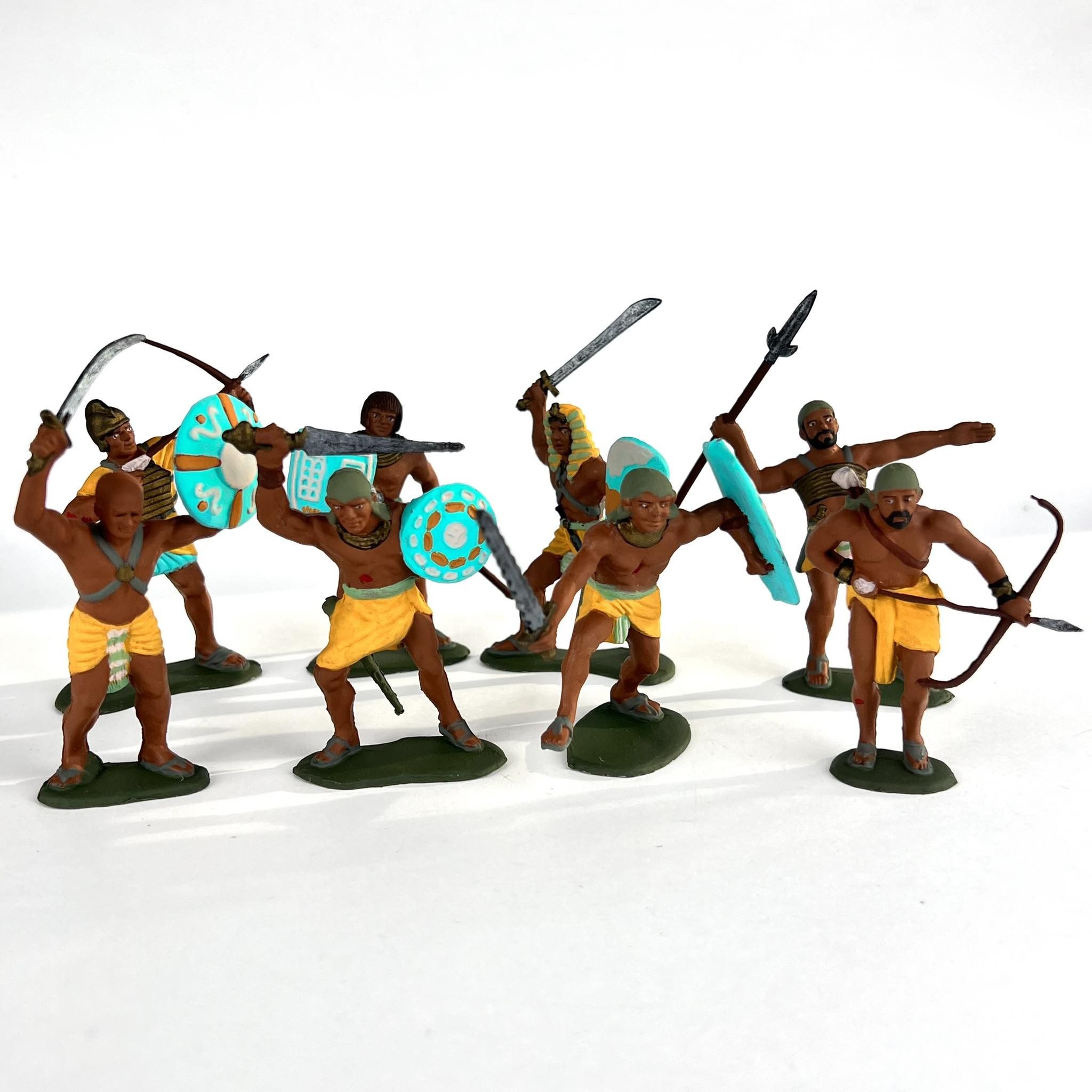 Vintage Vintage ussr Plastic Set of 8 Soldiers Egyptians HandPainted Size ONE SIZE - 1 Thumbnail