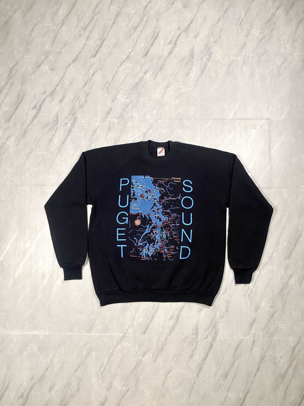 Jerzees Vintage 90s Puget Sound Crewneck Size US M / EU 48-50 / 2 - 1 Thumbnail