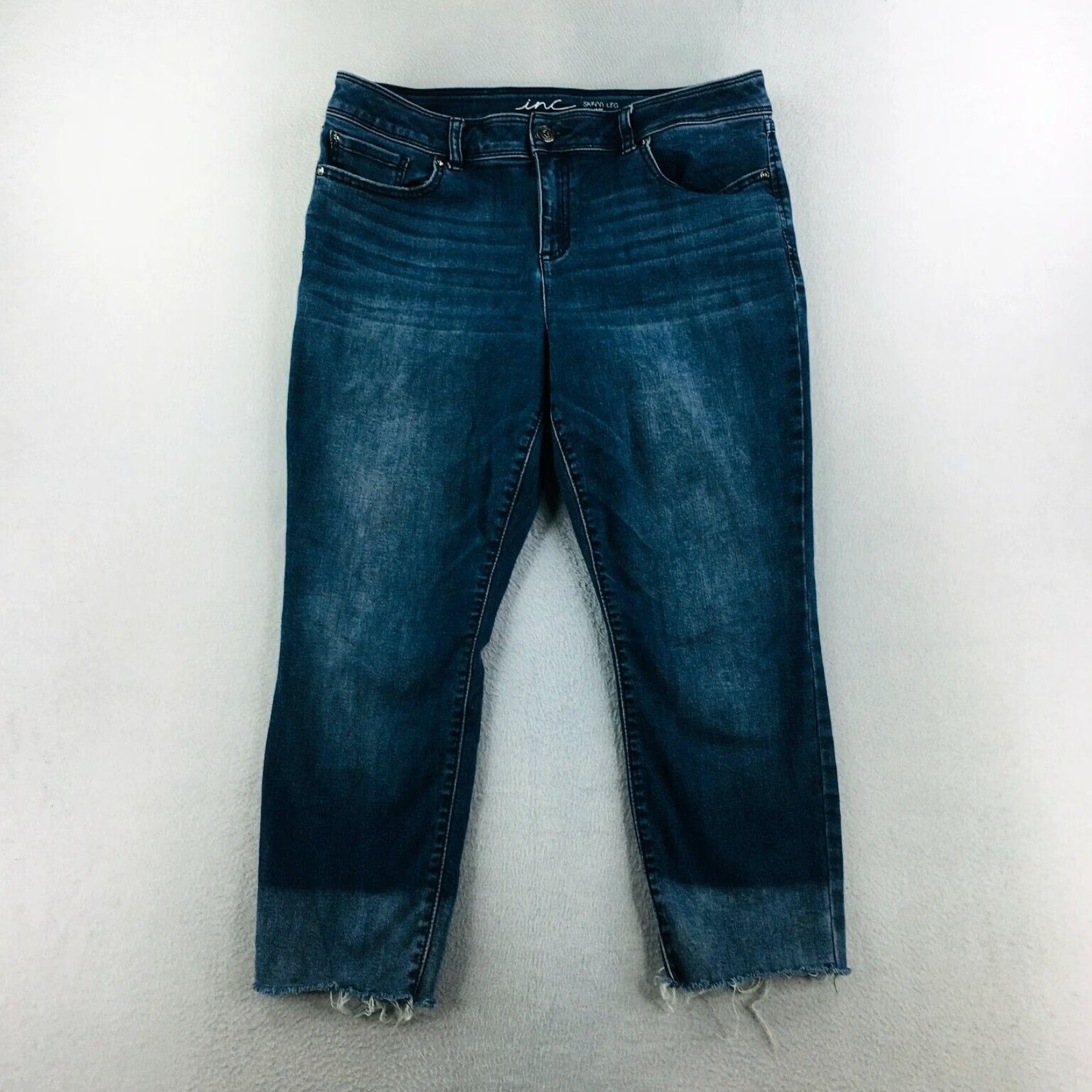 Vintage Skinny Leg Capri Medium Wash Blue Stretch Denim Ladies Inc Jeans Fit Women 14 Grailed