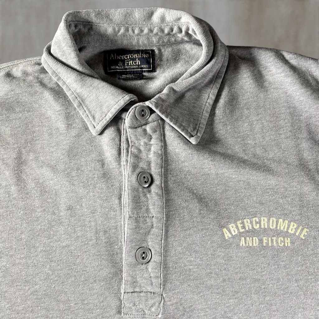 Abercrombie & Fitch Abercrombie & Fitch Shirt Mens Large Gray Long Sleeve Polo Rugby Number 1 Logo Size US L / EU 52-54 / 3 - 1 Thumbnail