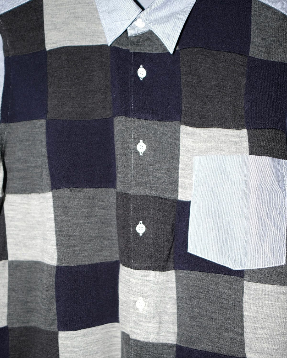 Comme des Garcons Homme Comme des Garçons HOMME AD2009 FRONT PATCHWORK SHIRT Size US M / EU 48-50 / 2 - 6 Thumbnail
