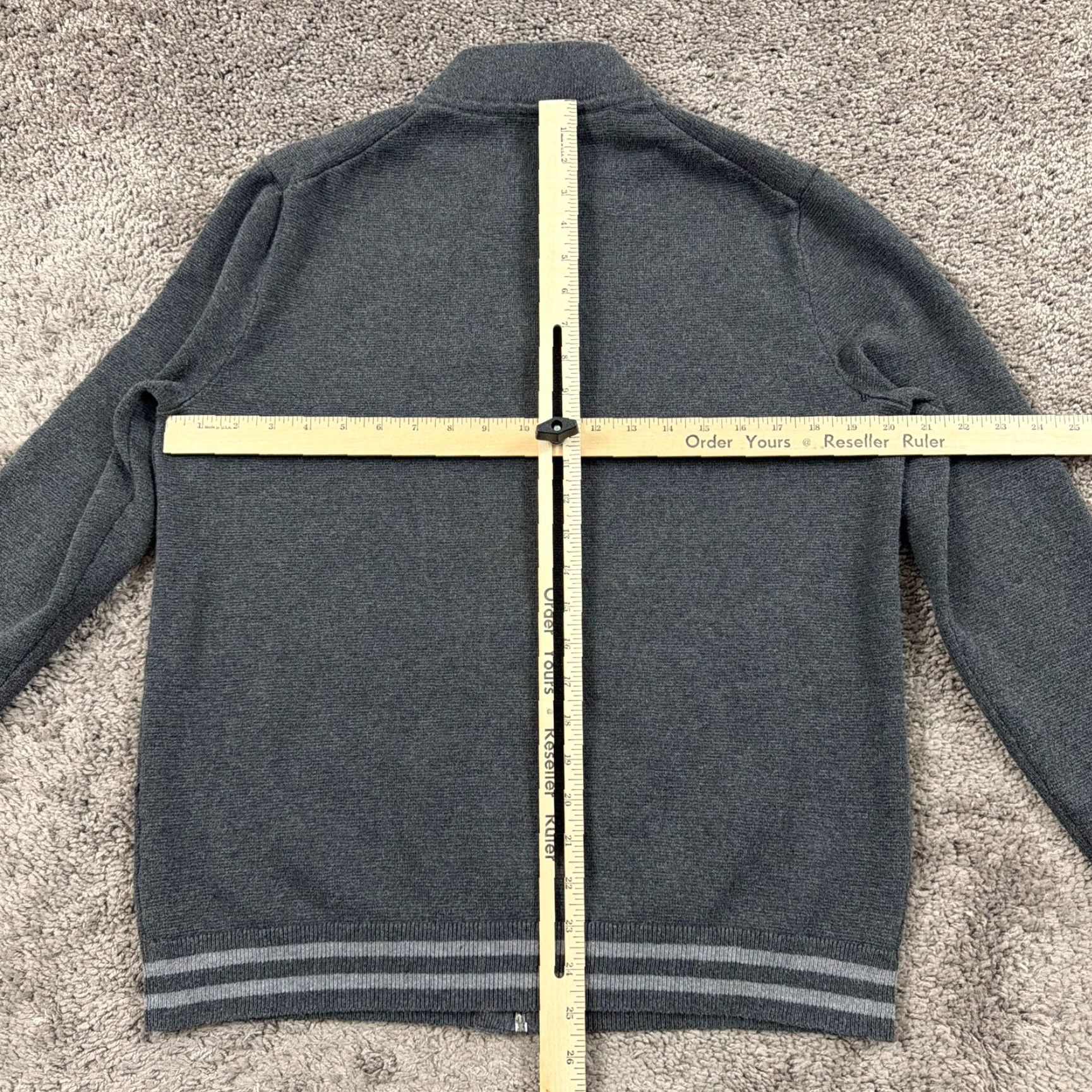 Banana Republic Banana Republic Sweater Mens L Gray Knit Full Zip Cotton Long Sleeve Varsity Size US L / EU 52-54 / 3 - 5 Thumbnail