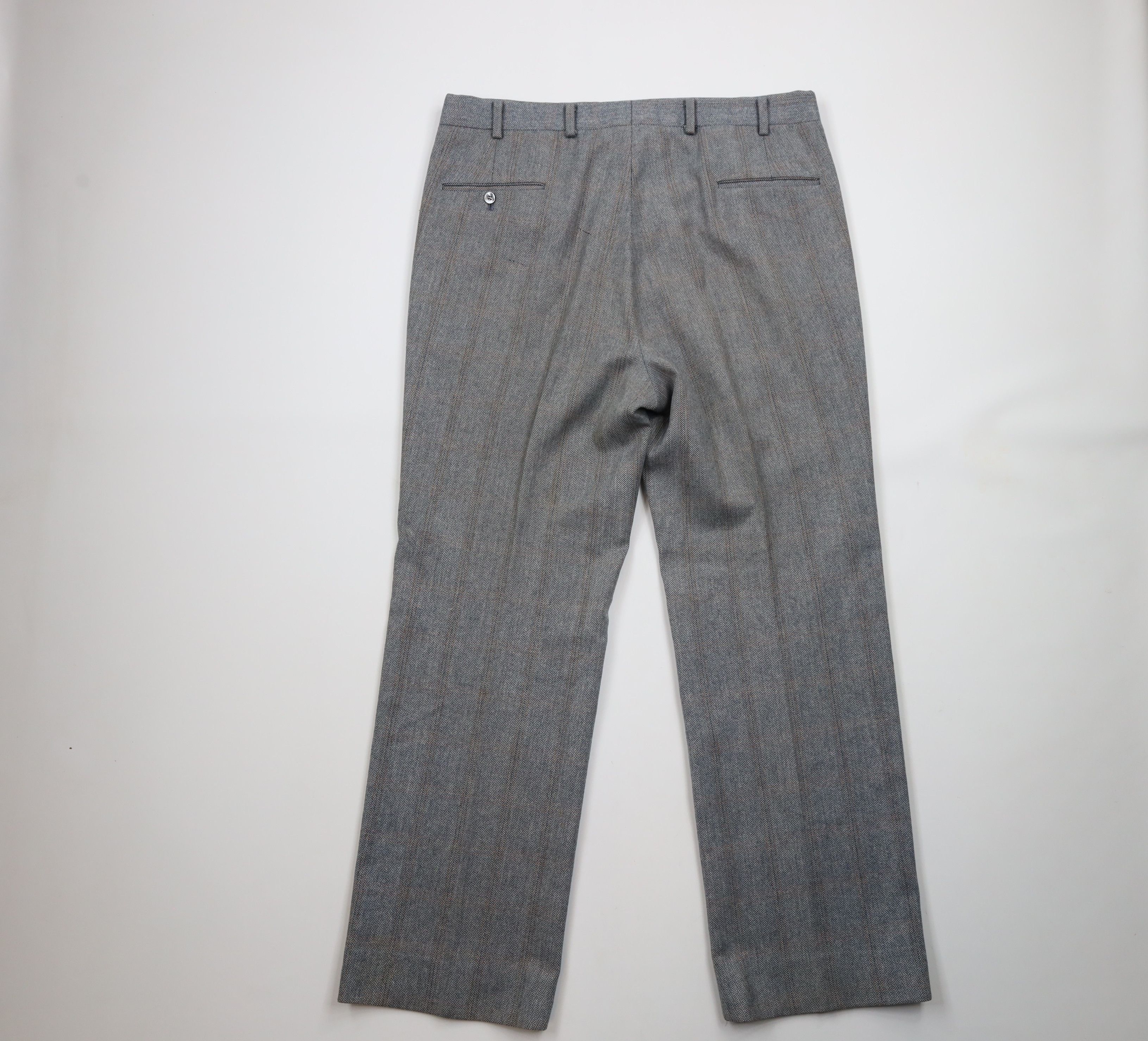 Vintage Vintage 60s 70s Streetwear Herringbone Wide Leg Pants USA Size US 36 / EU 52 - 10 Thumbnail