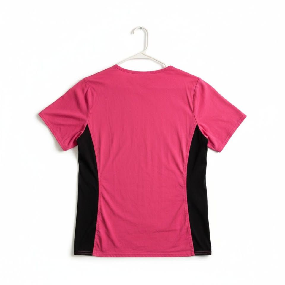 Other Scrub Star Large Pink and Black Scrub Top -- ITEM #3379 Size L / US 10 / IT 46 - 3 Thumbnail
