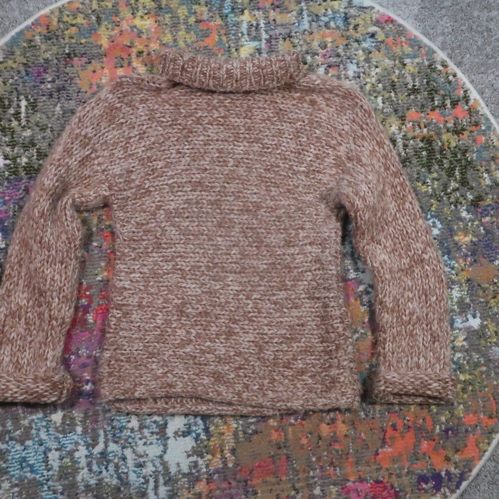 Banana Republic Banana Republic Sweater Womens L Brown Wool Cable Knit Turtleneck Pullover Long Sleeve Casual Fall Winter Vintage No Size L / US 10 / IT 46 - 3 Thumbnail