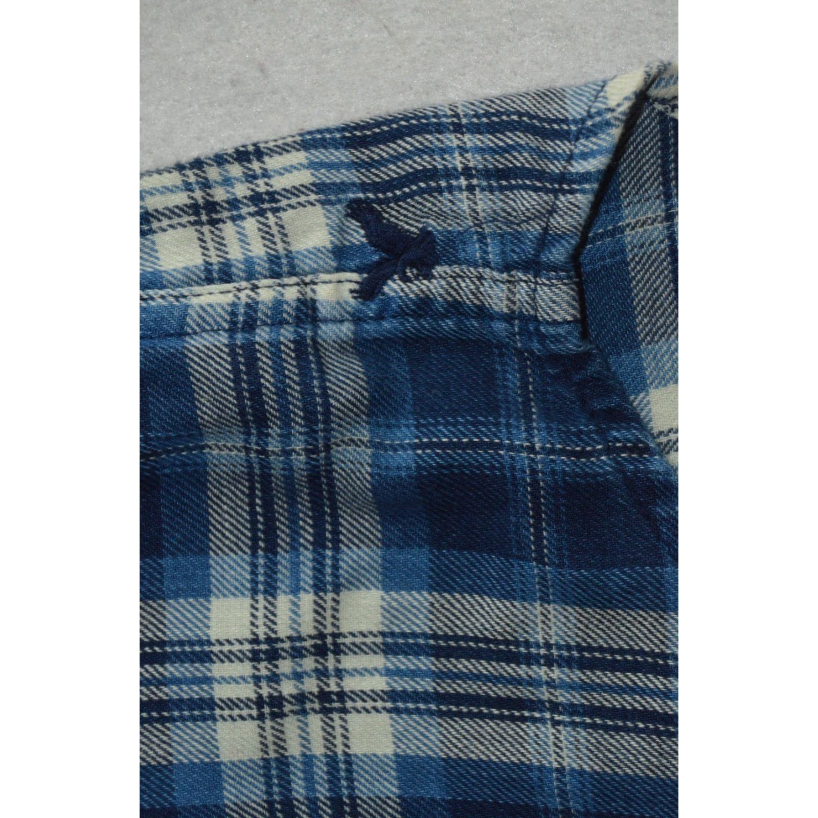 Vintage American Eagle Button-Up Shirt Mens M Blue Plaid Flannel Pearl Snap L/S Boyfriend Fit Size US M / EU 48-50 / 2 - 5 Thumbnail