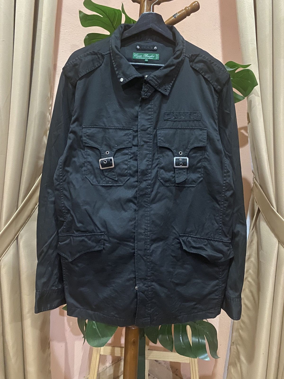 Japanese Brand Create Barefoot Black Military Utility Jacket Workwear Size US L / EU 52-54 / 3 - 1 Thumbnail