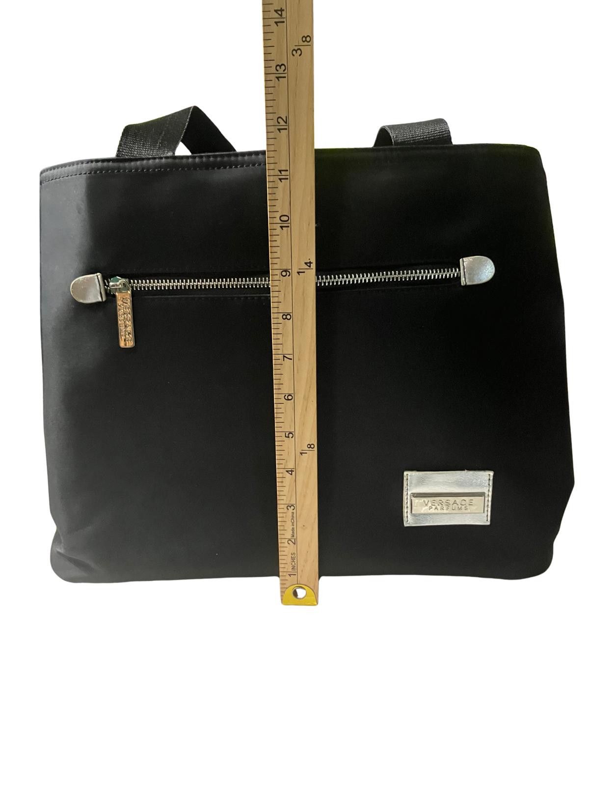 Other Versace Parfums Black Nylon Tote Bag Silver Hardware Size ONE SIZE - 9 Thumbnail