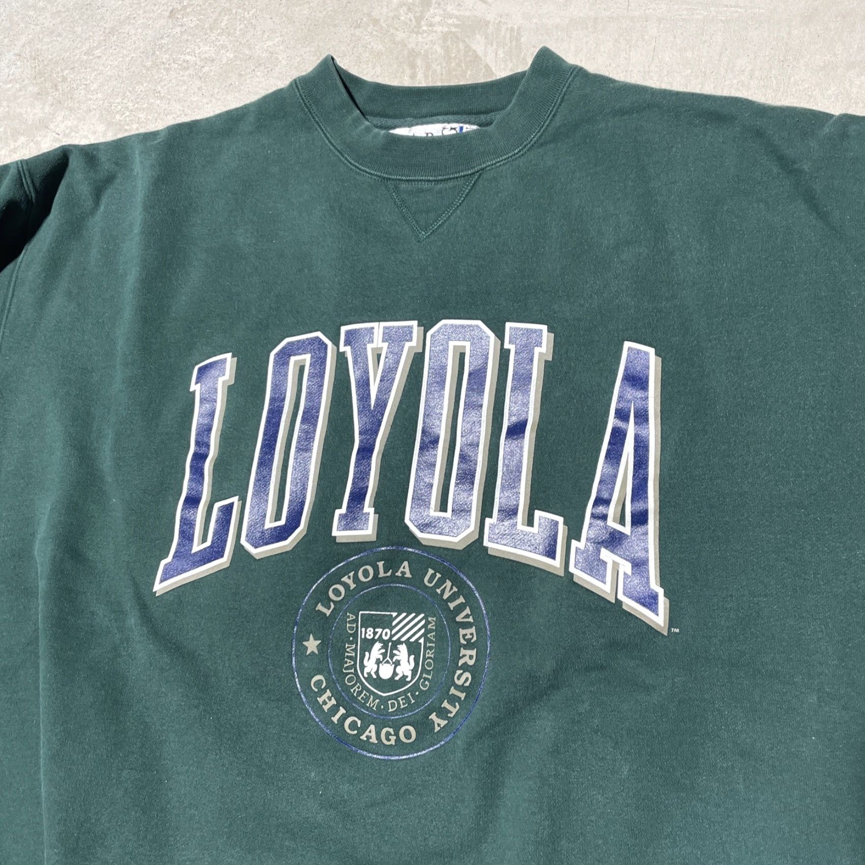 Vintage VINTAGE Loyola University Chicago Sweatshirt Green Crewneck XL Gear For Sports Shirt Mens 90s University NCAA Varsity Size US XL / EU 56 / 4 - 3 Thumbnail