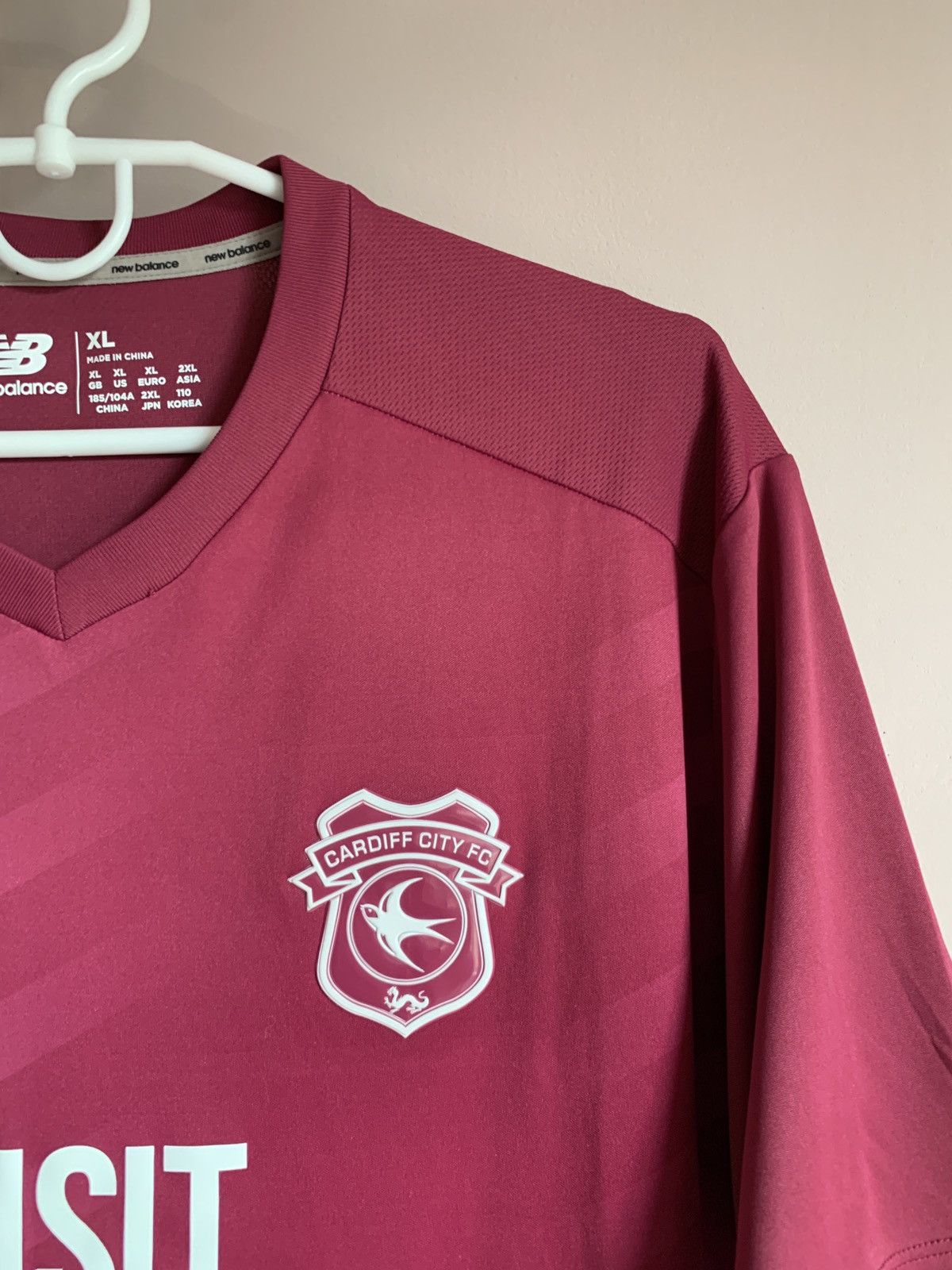 New Balance Cardiff City Away Football Shirt New Balance Soccer Jersey Size US XL / EU 56 / 4 - 6 Thumbnail