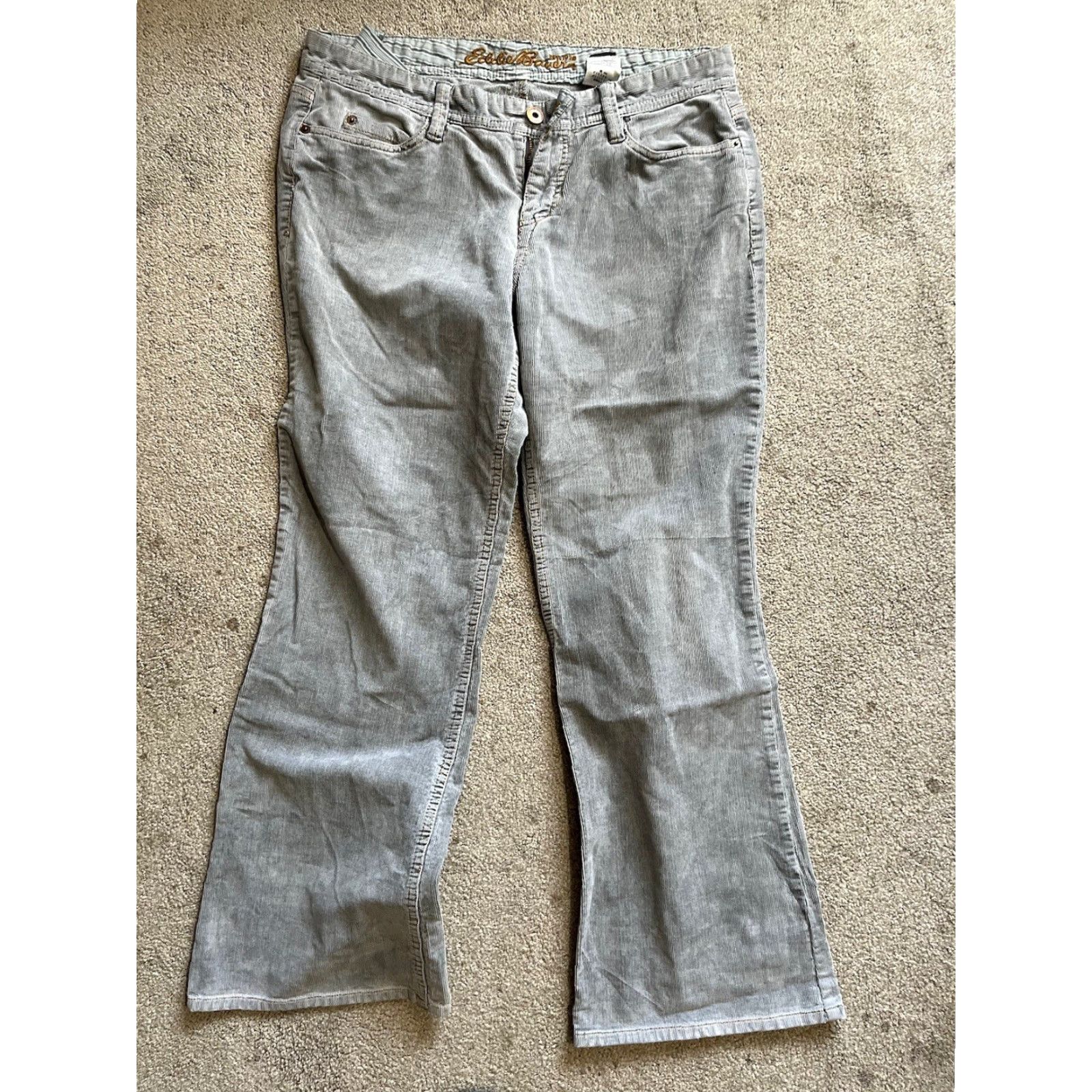 Eddie Bauer Eddie Bauer Pants Womens 10P Corduroy Classic Fit Stretch Gray Pants Size 32" / US 10 / IT 46 - 2 Thumbnail