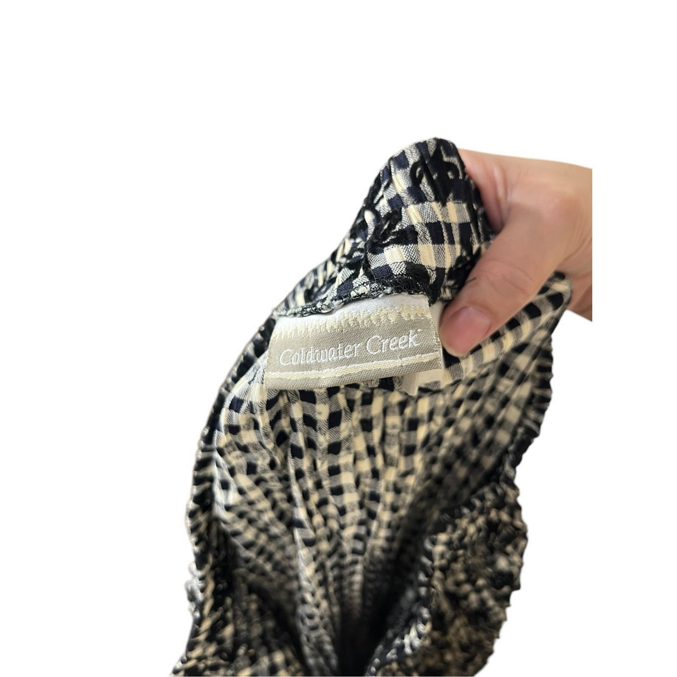 Coldwater Creek Vintage Coldwater Creek Black Cream Houndstooth Floral Print Size 34" / US 12 / IT 48 - 7 Thumbnail