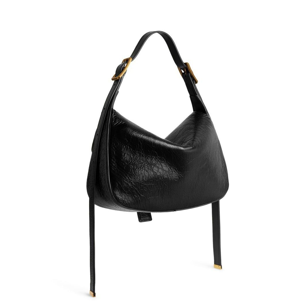 Balenciaga BALENCIAGA Clicca $3150 Black Leather Shoulder Bag New Size ONE SIZE - 3 Thumbnail