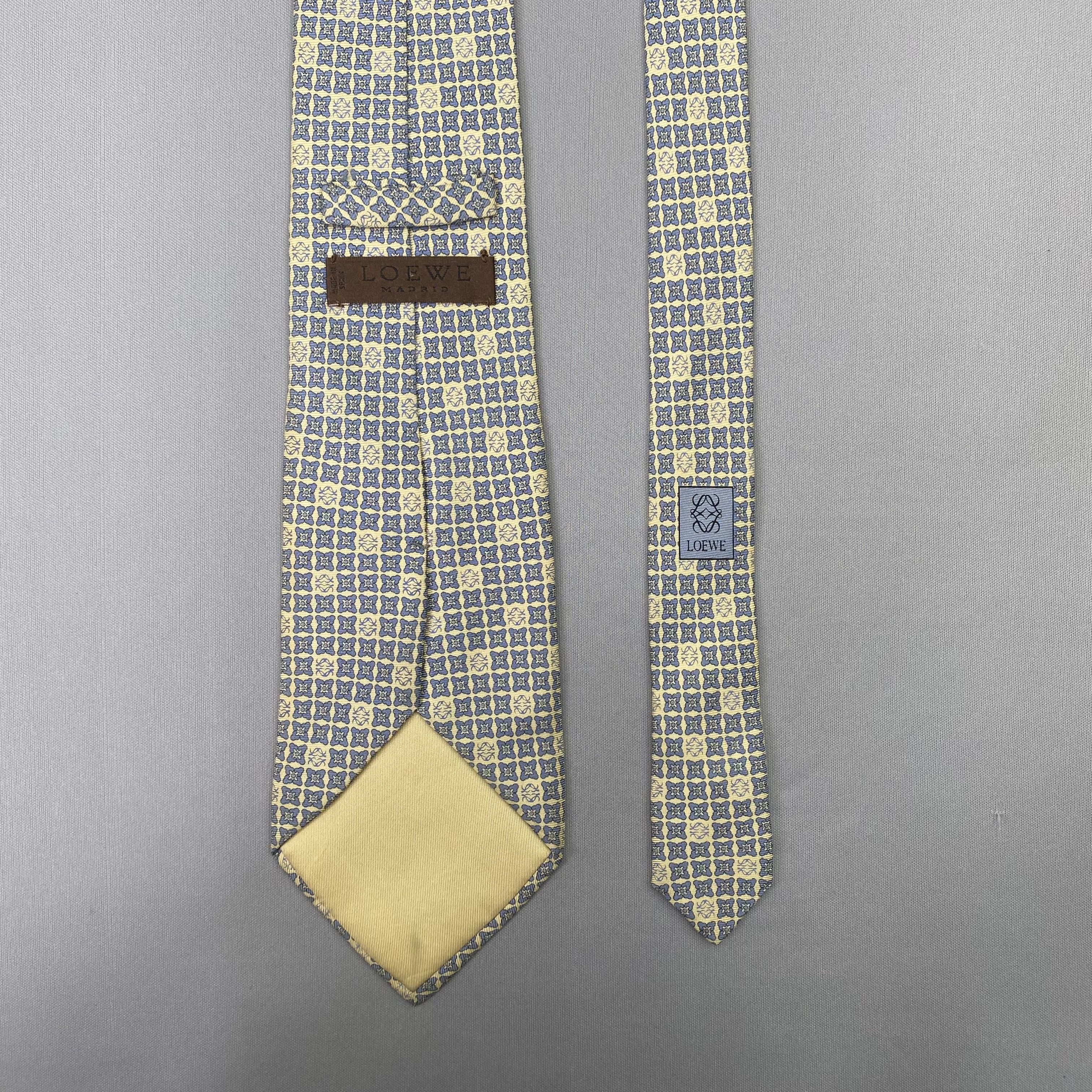 Japanese Brand Vintage Loewe SILK Necktie Cravate Pure Silk Neck Tie Size ONE SIZE - 6 Thumbnail