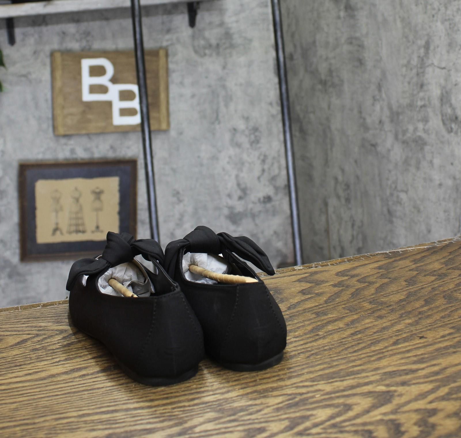 Nwt Journee Collection Ballet Flat Bow Tie Flats Black 8.5m