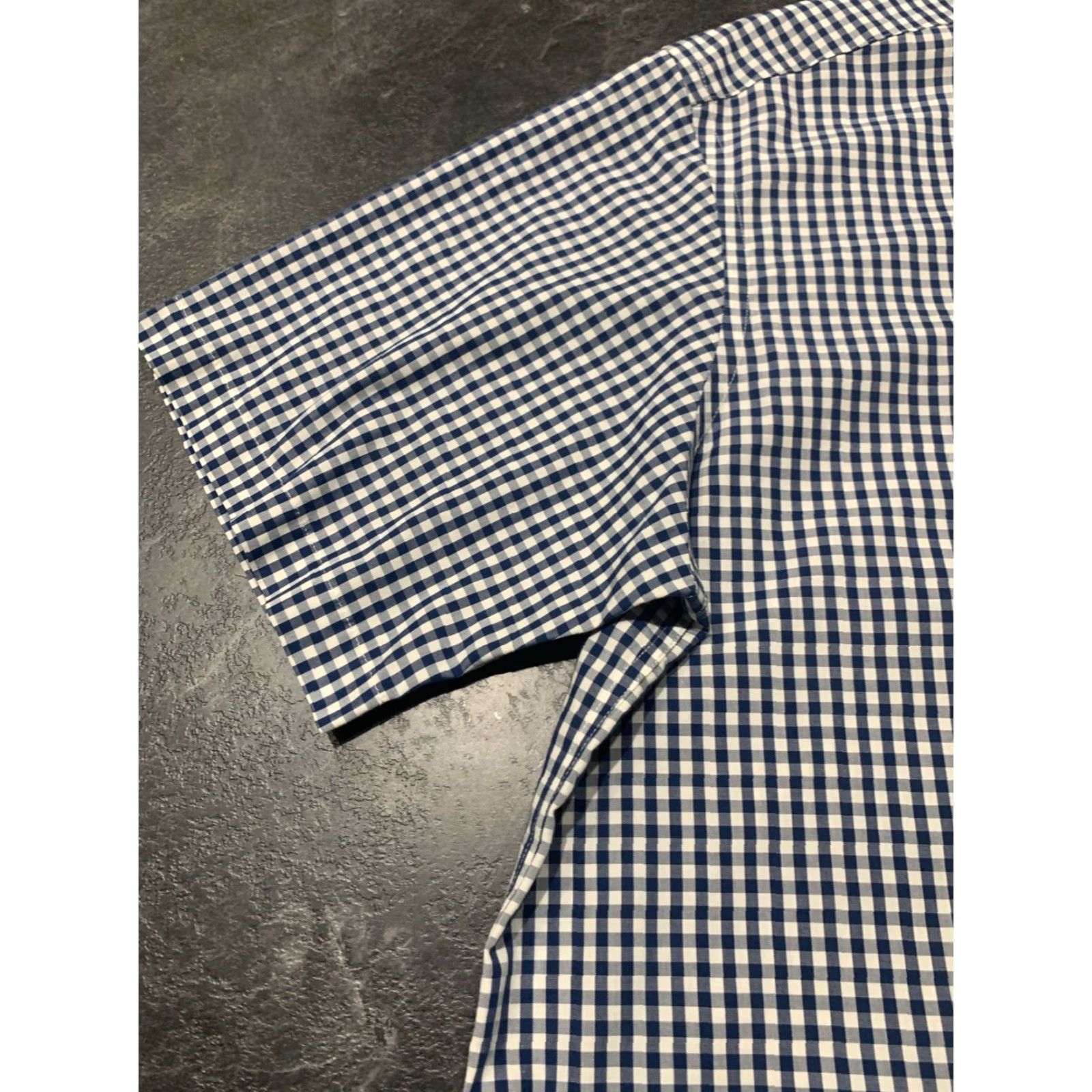 Vintage L.L. Bean Men's Short Sleeve Button-Up Shirt Large Blue White Plaid Casual Wear All Seasons Size US L / EU 52-54 / 3 - 5 Thumbnail