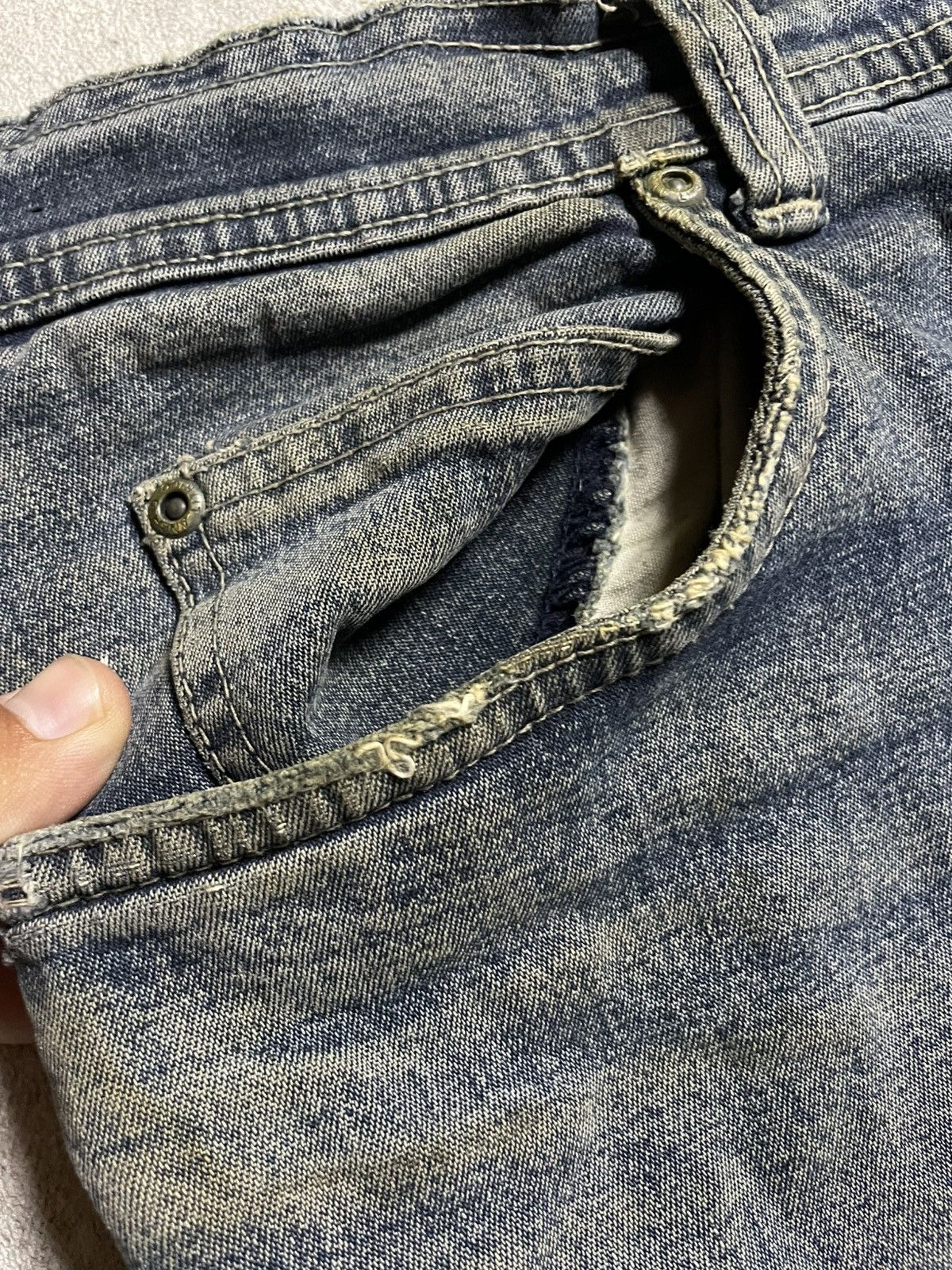If Six Was Nine × Le Grande Bleu (L.G.B.) × Tornado Mart Distressed Work Denim Angelo Litric Cut & Burn IfSixWasNine Size US 32 / EU 48 - 8 Thumbnail