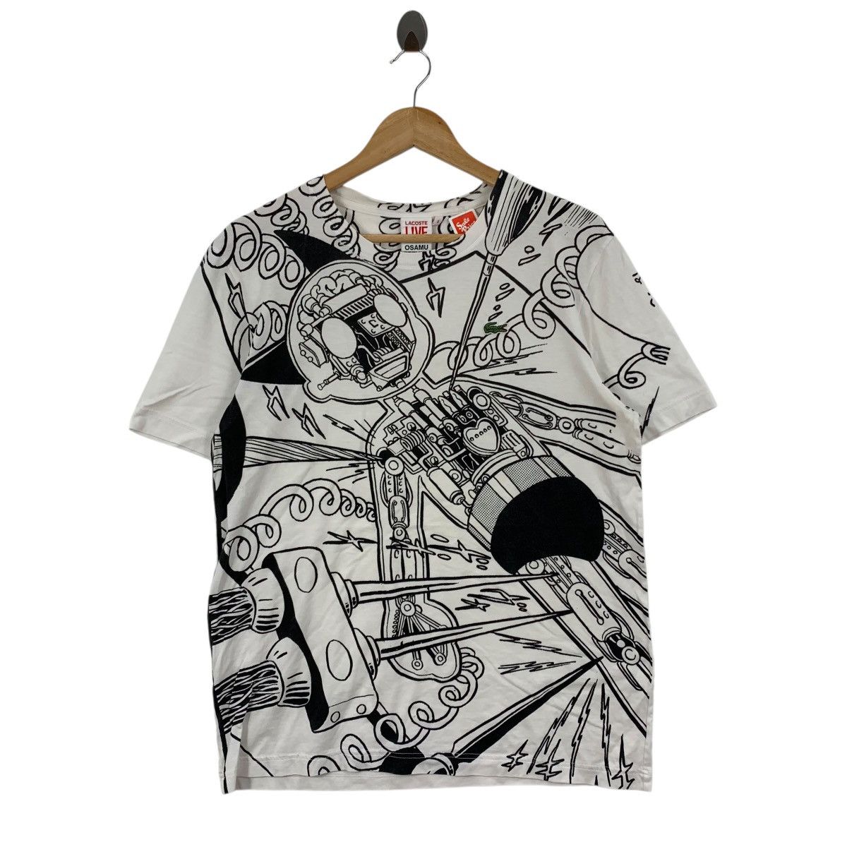 Lacoste LACOSTE Live x OSAMU TEZUKA Boy Overprint Japanese Tshirt Size US M / EU 48-50 / 2 - 1 Thumbnail