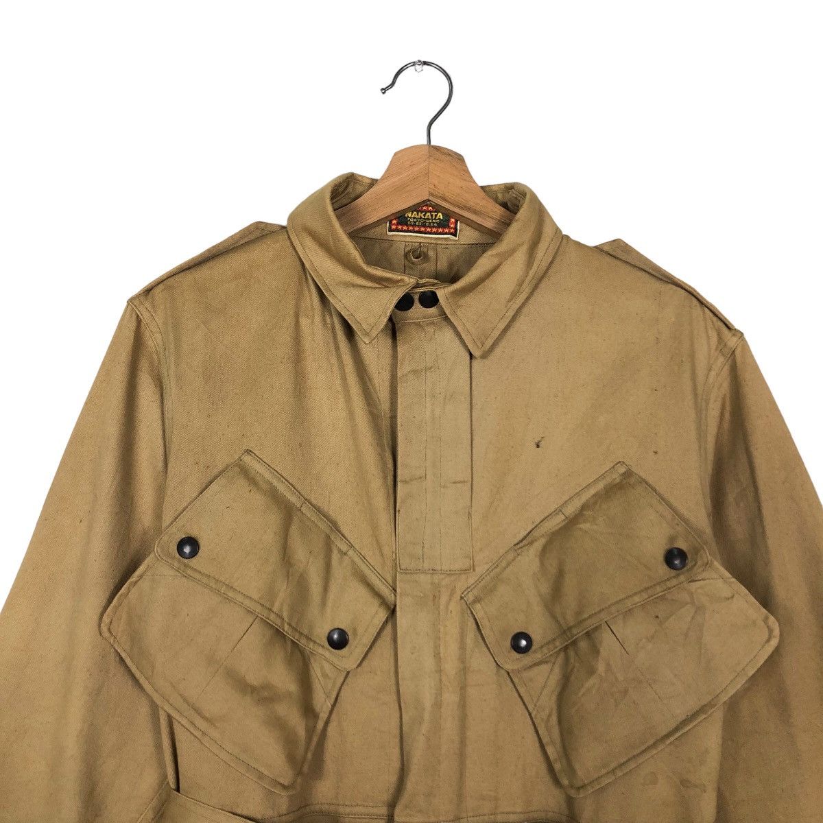 Japanese Brand Vintage Cargo Inspector Jacket Slant Pocket Military Nakata Size US L / EU 52-54 / 3 - 2 Thumbnail