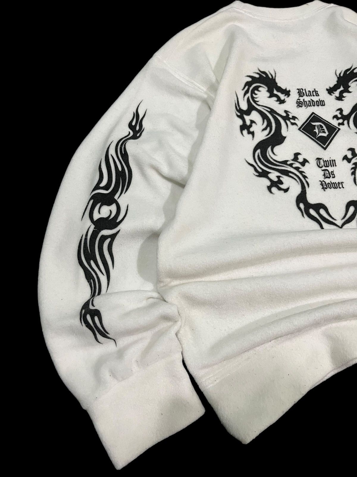 Hall Of Fame × Japanese Brand Vintage Japanese Brand Black Shadow Dragon Flames Sweatshirt Size US M / EU 48-50 / 2 - 3 Thumbnail