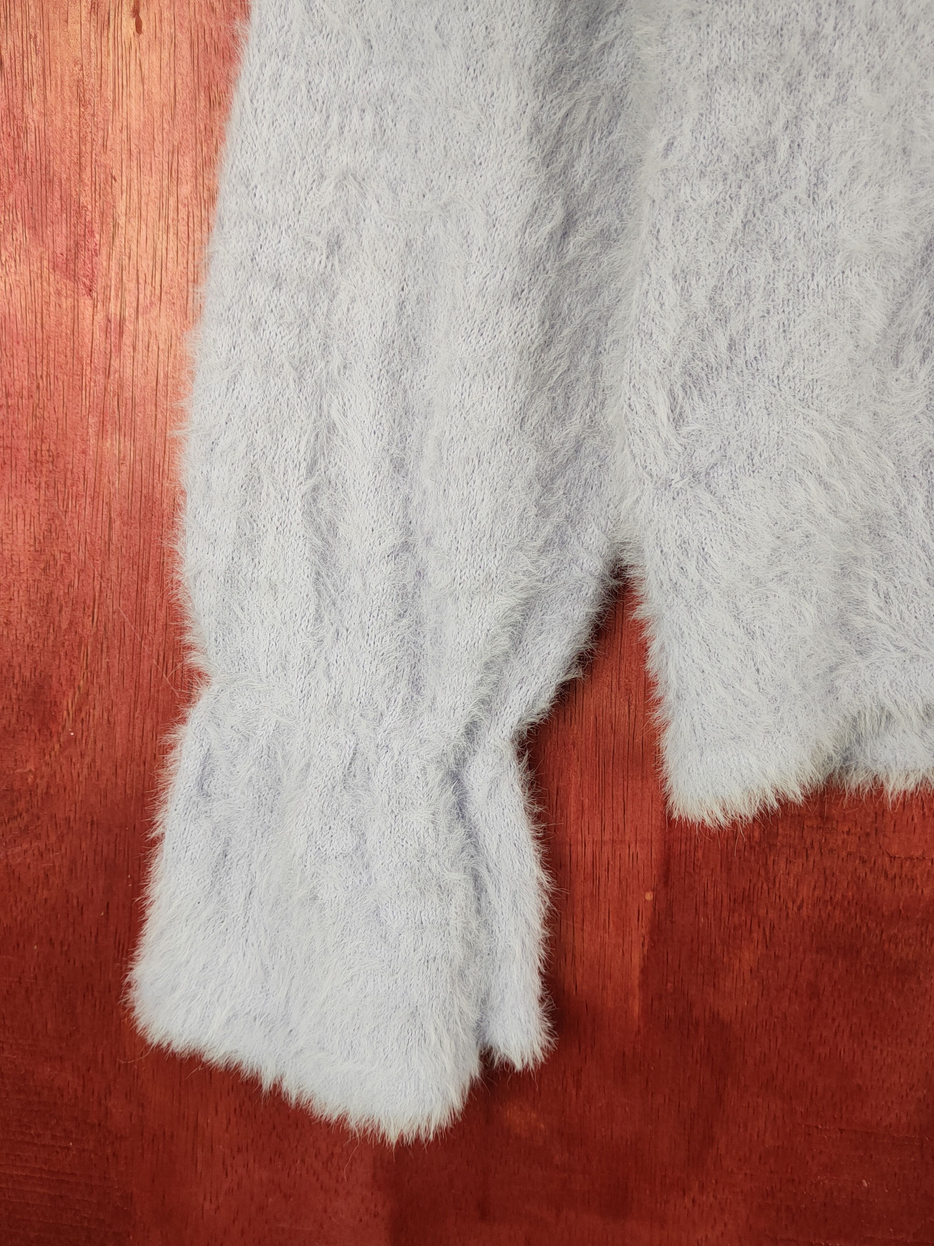 Aran Isles Knitwear × Japanese Brand Continuer de Nice Claup Purple Fur Mohair Knitwear #S1945 Size M / US 6-8 / IT 42-44 - 4 Thumbnail