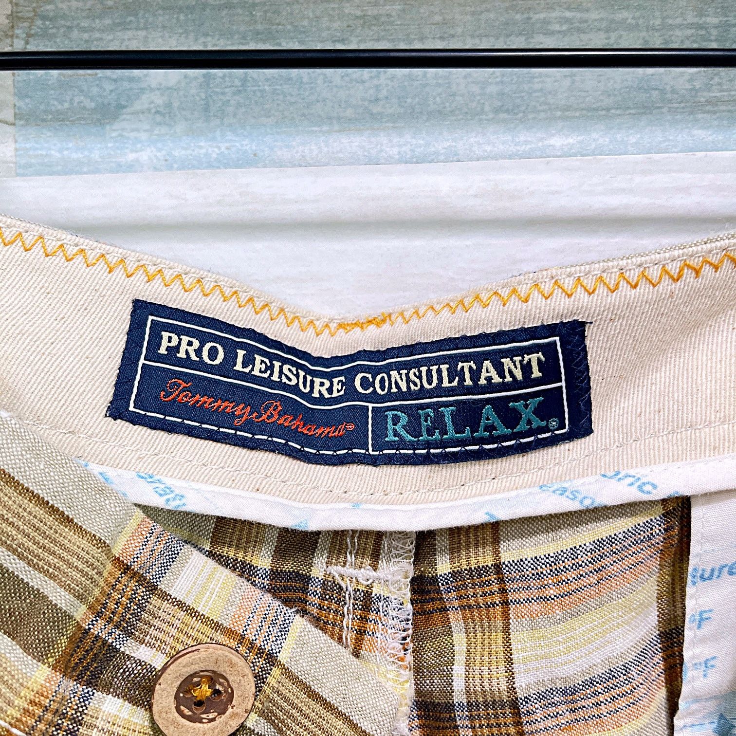 Tommy Bahama Tommy Bahama Relax 11" Linen Leisure Shorts Brown Plaid 42 Size US 42 / EU 58 - 6 Thumbnail