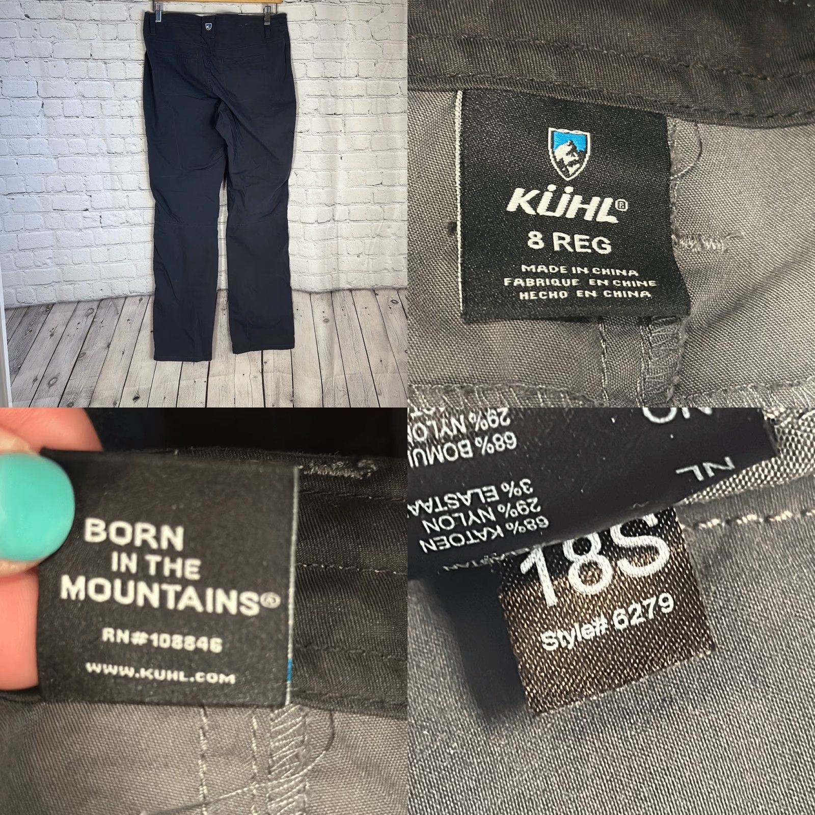 Vintage Kuhl Spire Roll Up Pants Zip Pockets Hiking size 8 REG style 6279 Women Gray Chino Outdoors Size 30" / US 8 / IT 44 - 8 Thumbnail