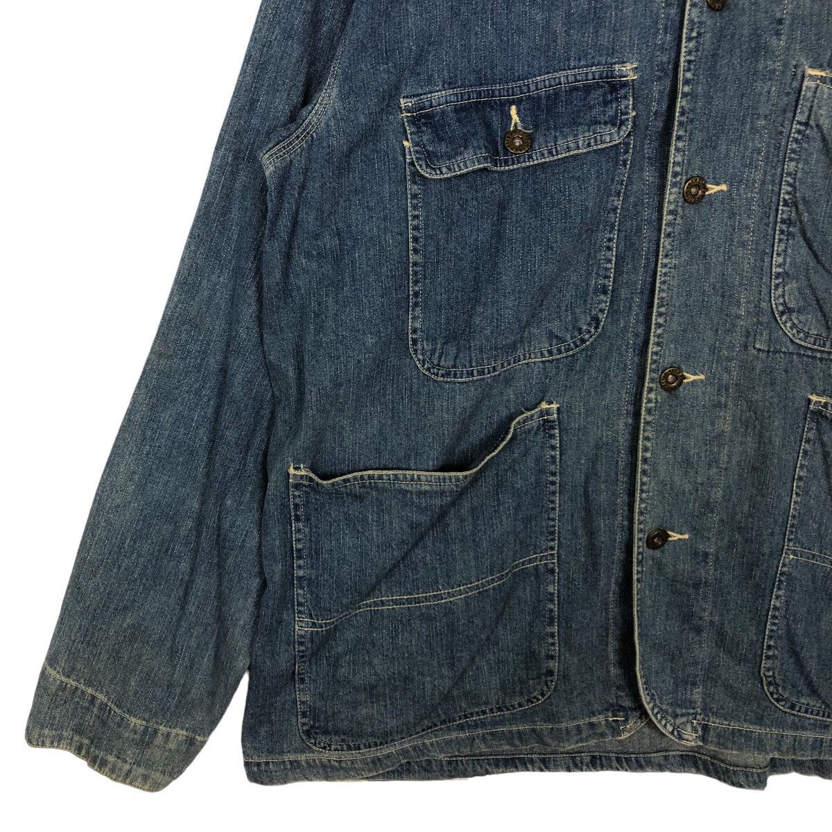 Japanese Brand 🔥90’s Bayleaf Issey Miyake Chore Denim Jacket Japan Size US M / EU 48-50 / 2 - 3 Thumbnail