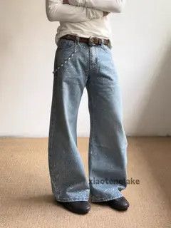 VIBE Grunge Wide Leg Denim Jeans Size US 28 / EU 44 - 7 Thumbnail