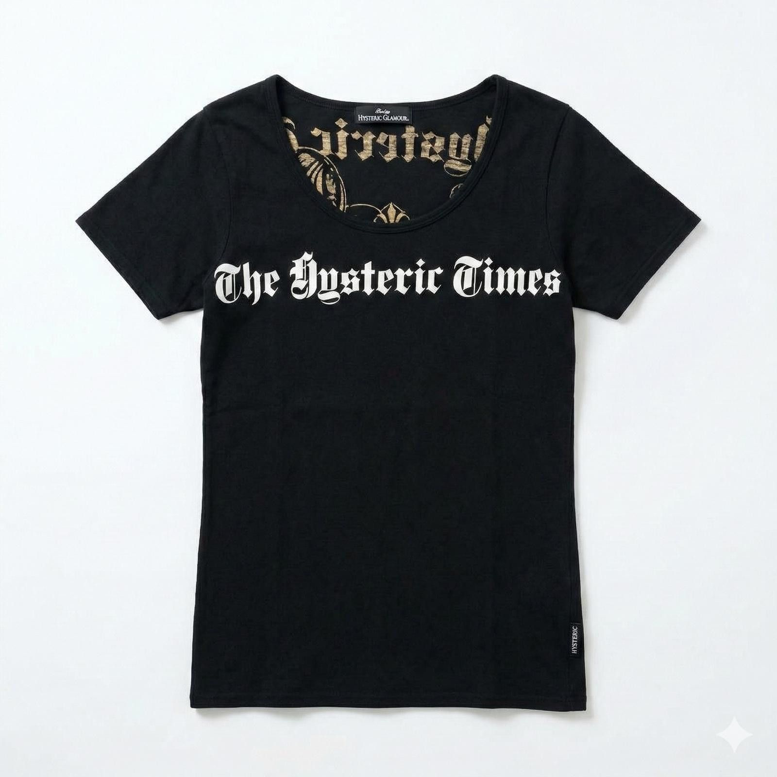 Hysteric Glamour Hysteric Glamour - 90s Black 'The Hysteric Times' Shirt Size S / US 4 / IT 40 - 1 Thumbnail