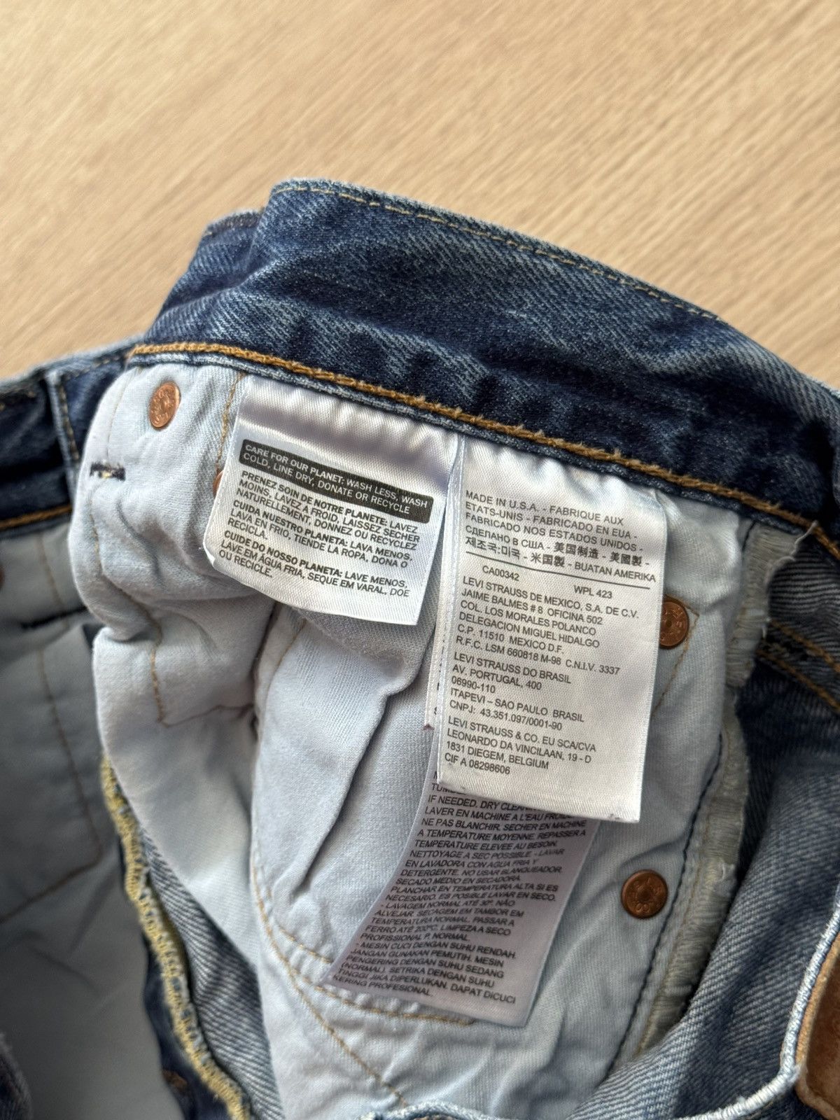 Levi's Vintage Clothing Levi’s 501 Mede In USA Selvedge Denim Blue Denim Jeans Size US 32 / EU 48 - 12 Thumbnail