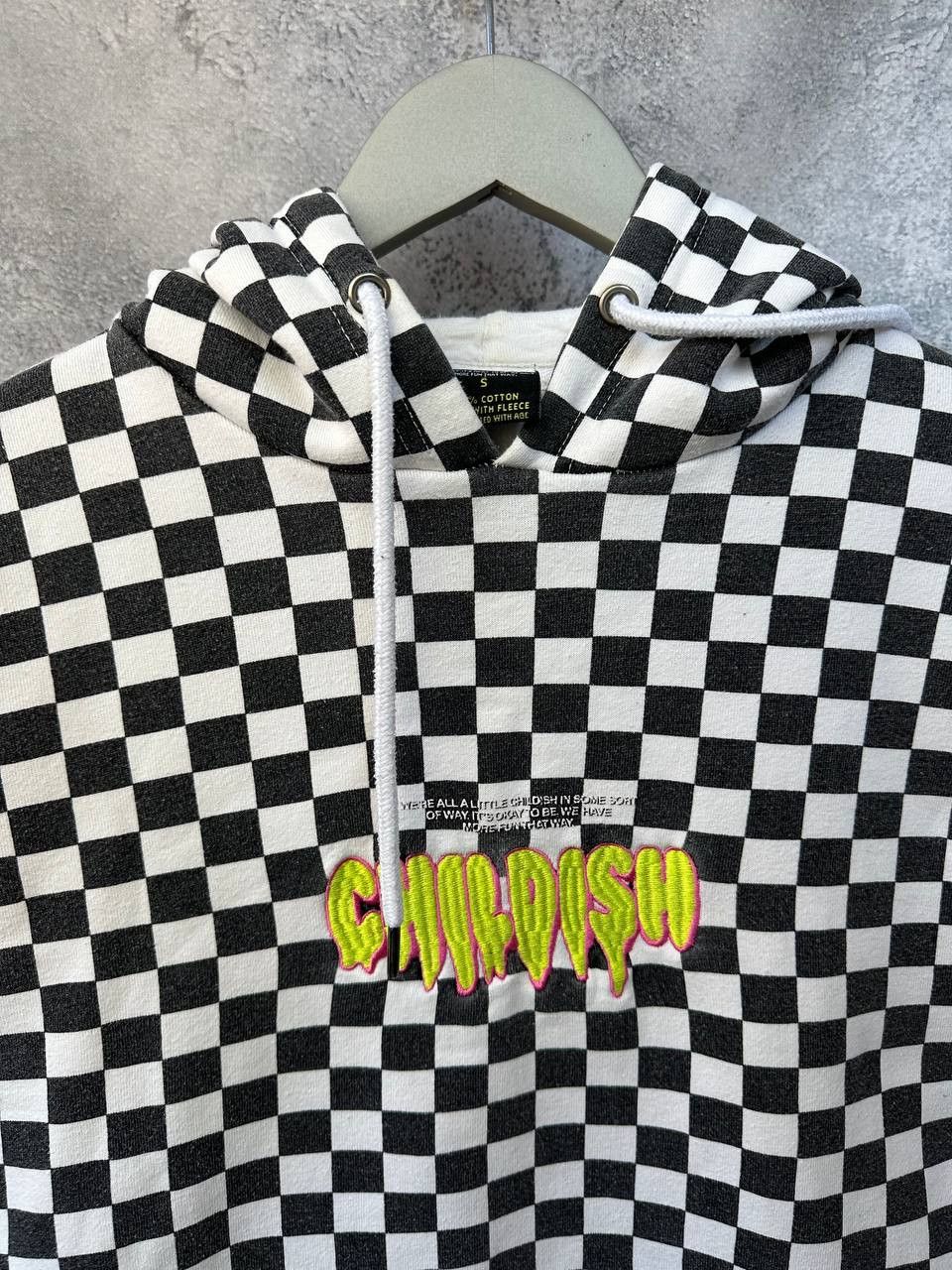 CHILDS × Vintage CHILDISH TGF Checkered Skater Hoodie Pre-2000 Size US S / EU 44-46 / 1 - 7 Thumbnail