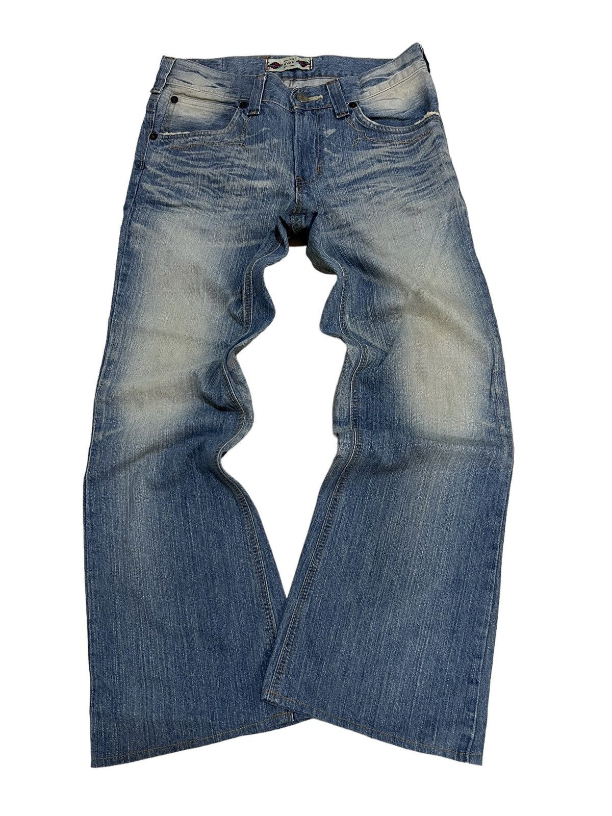 Image of 20471120 x Beauty Beast Edwin Mud Wash Flared Denim Jeans in Bleu, Men's (Size 33)