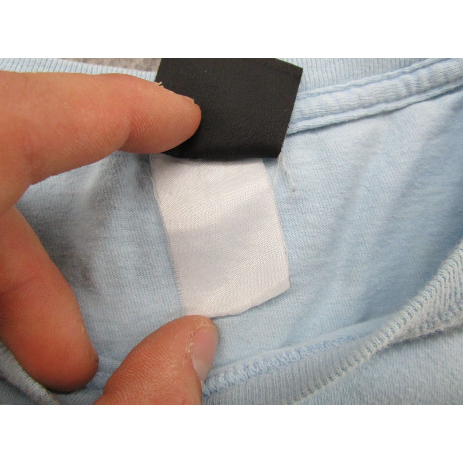 Hanes VINTAGE Hanes T-Shirt Double-Sided Blue Mens L Read Size US L / EU 52-54 / 3 - 4 Thumbnail