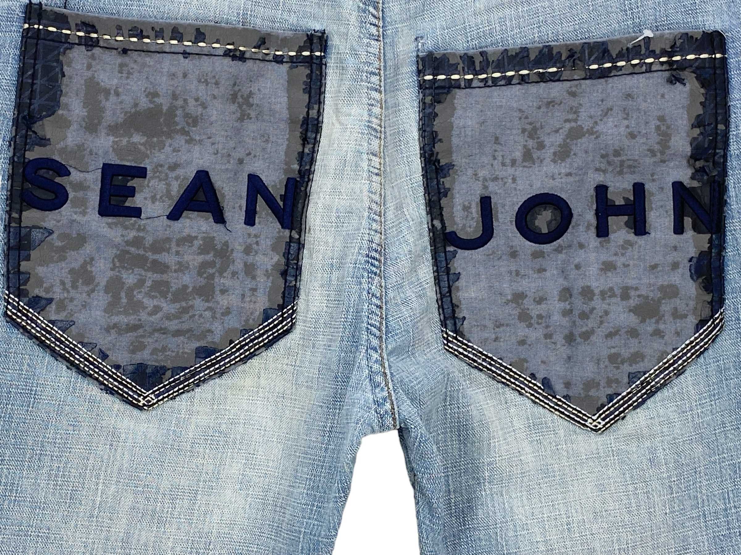 Sean John Sean John Baggy Denim Jeans Embroided Logo Jeans Hip Hop Size US 35 - 9 Thumbnail