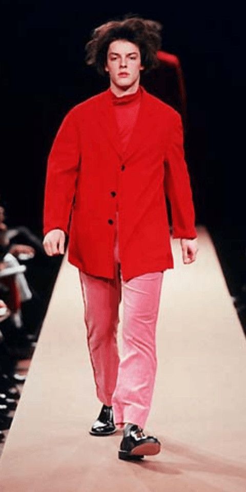 Comme des Garcons AW1998 Comme des Garçons Homme Plus Red Contemporary Pleated Blazer Jacket Size US M / EU 48-50 / 2 - 4 Thumbnail