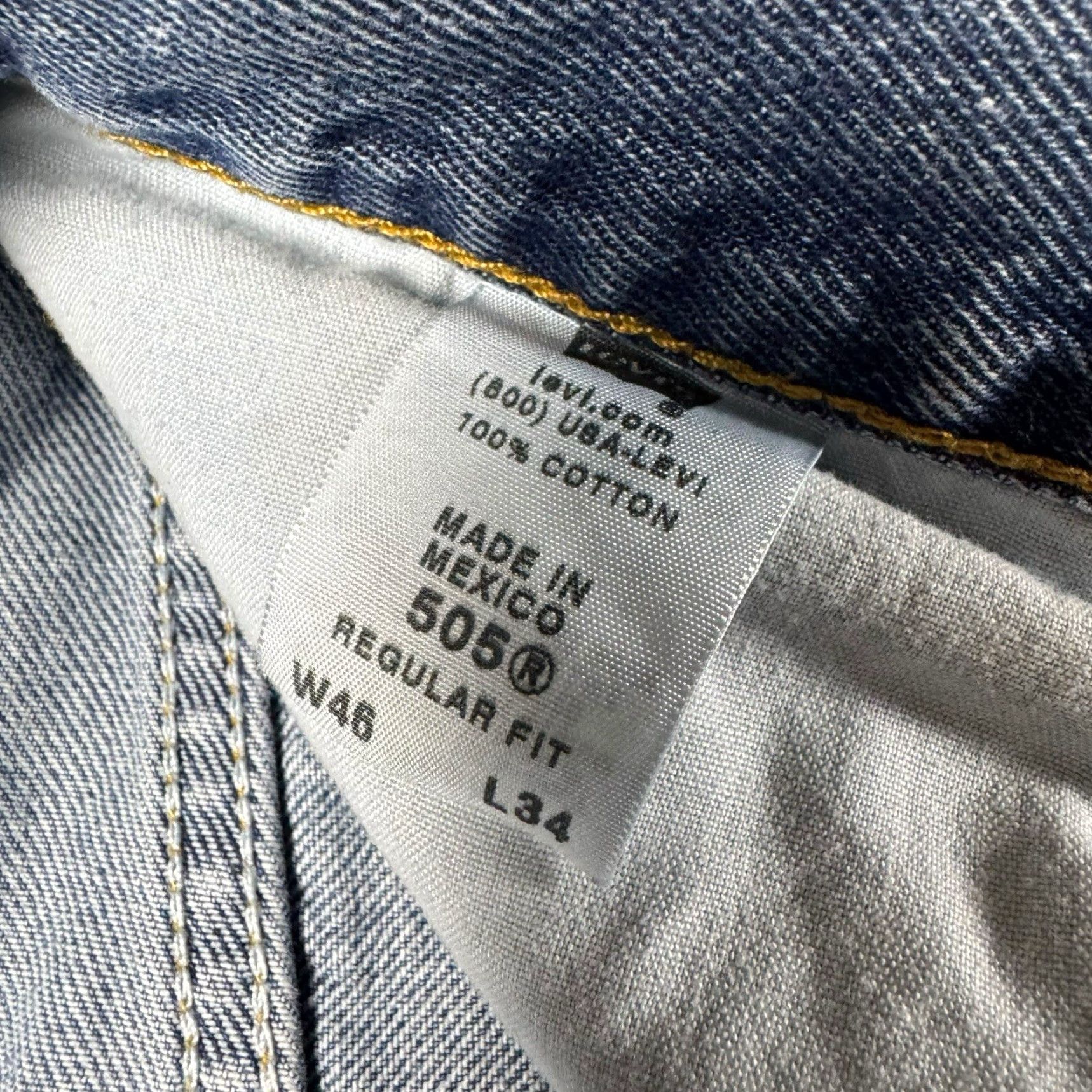Levi's Vintage Levi's 505 Jeans Mens 44x30 Y2K Skater Grunge Regular Straight Blue 90s Mens Reg 44x30 Jeans Size US 30 / EU 46 - 5 Thumbnail