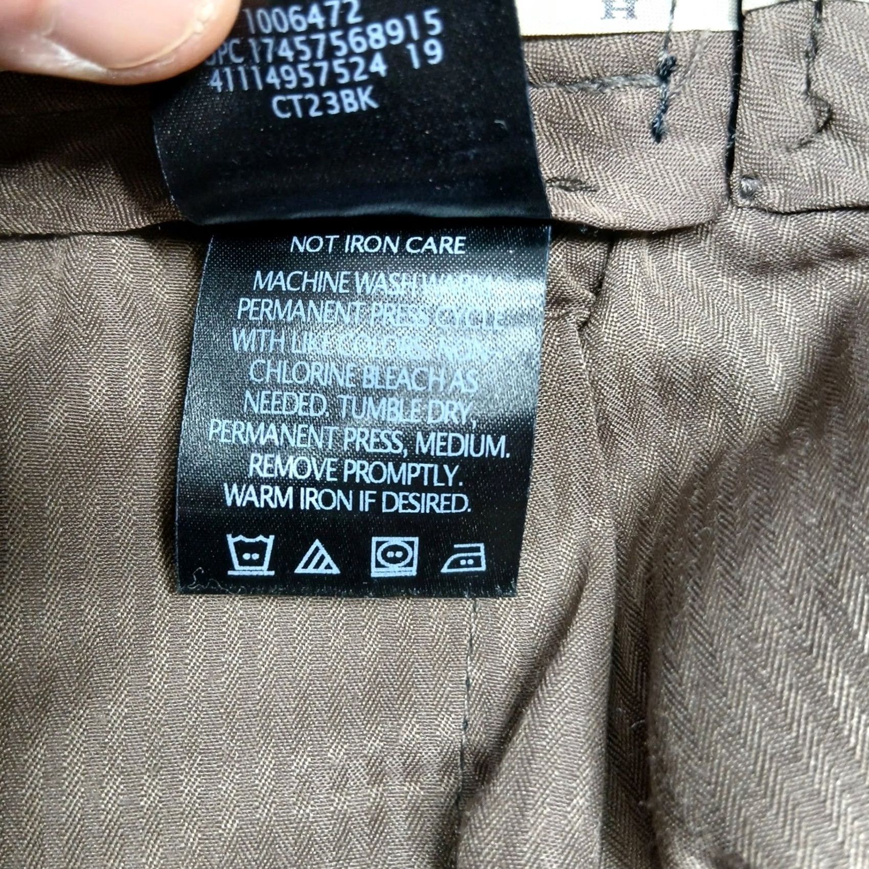Haggar Haggar No Iron Khaki Pants Men's 32x32 Black Classic Fit NWT Size US 32 / EU 48 - 7 Thumbnail