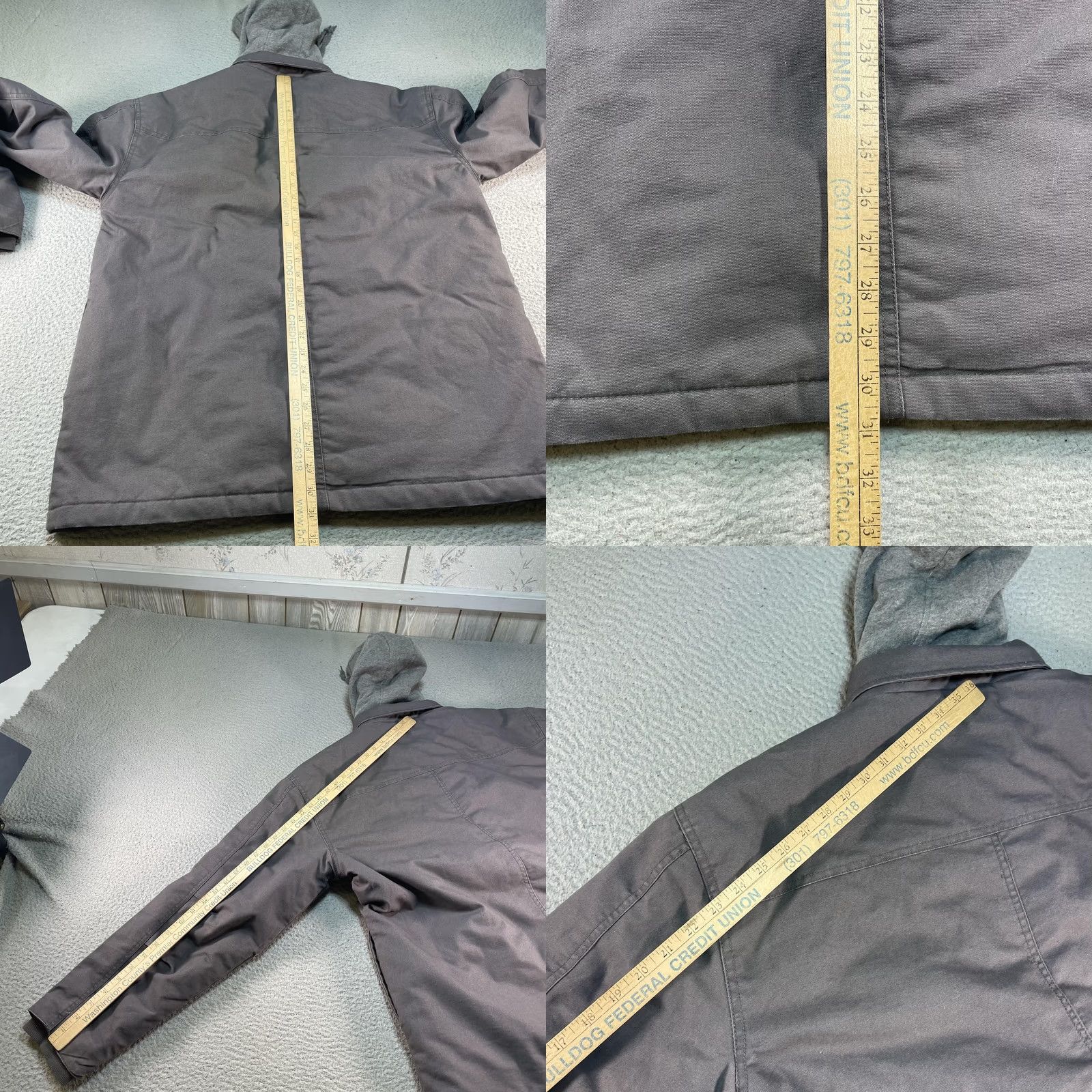 Dickies Dickies Jacket Mens XL Gray Canvas Hooded Snap Quilted Insulated Workwear Coat Size US XL / EU 56 / 4 - 9 Thumbnail