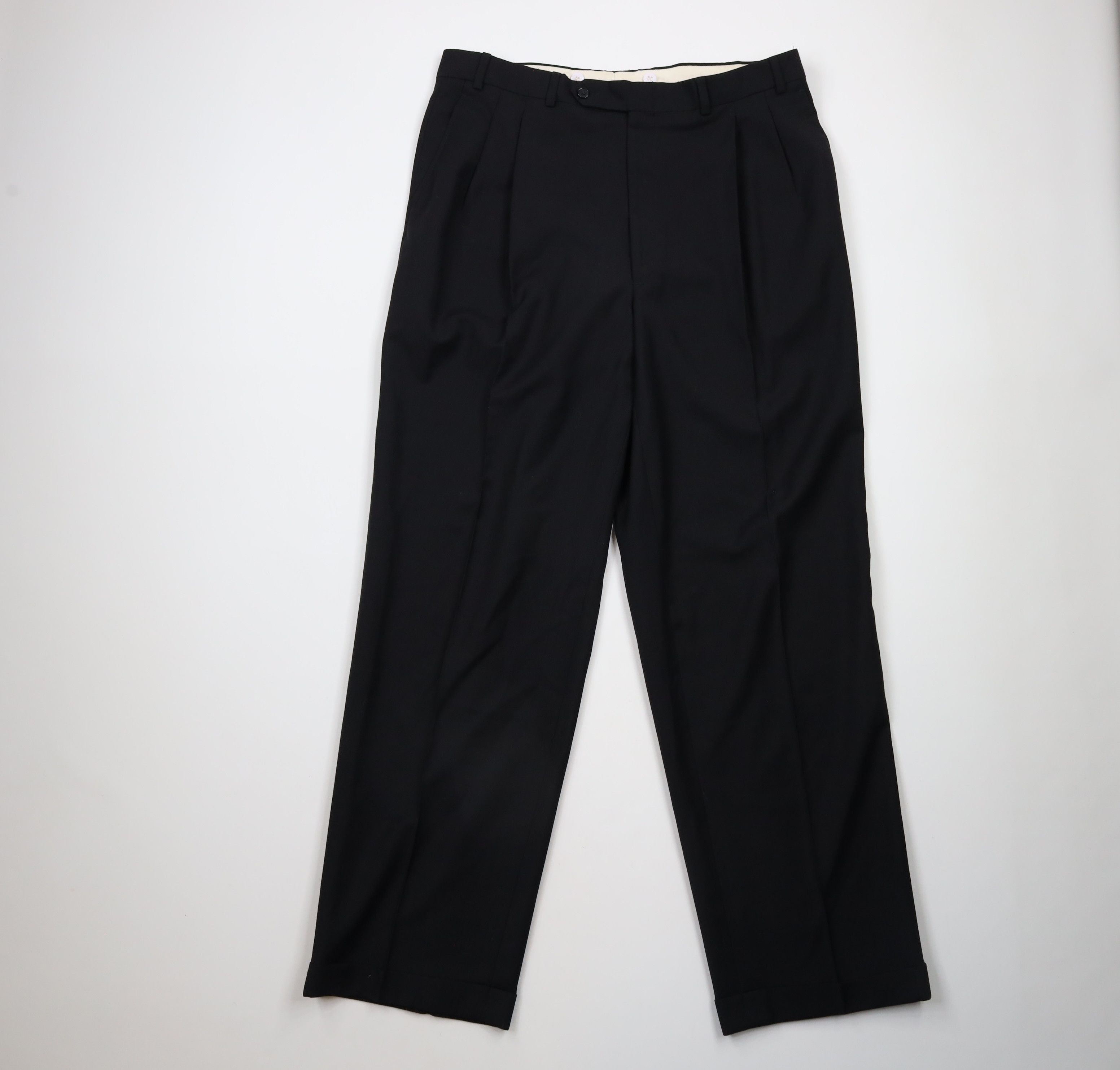 Vintage Vintage 90s Streetwear Pleated Cuffed Wide Leg Chino Pants Size US 36 / EU 52 - 1 Thumbnail