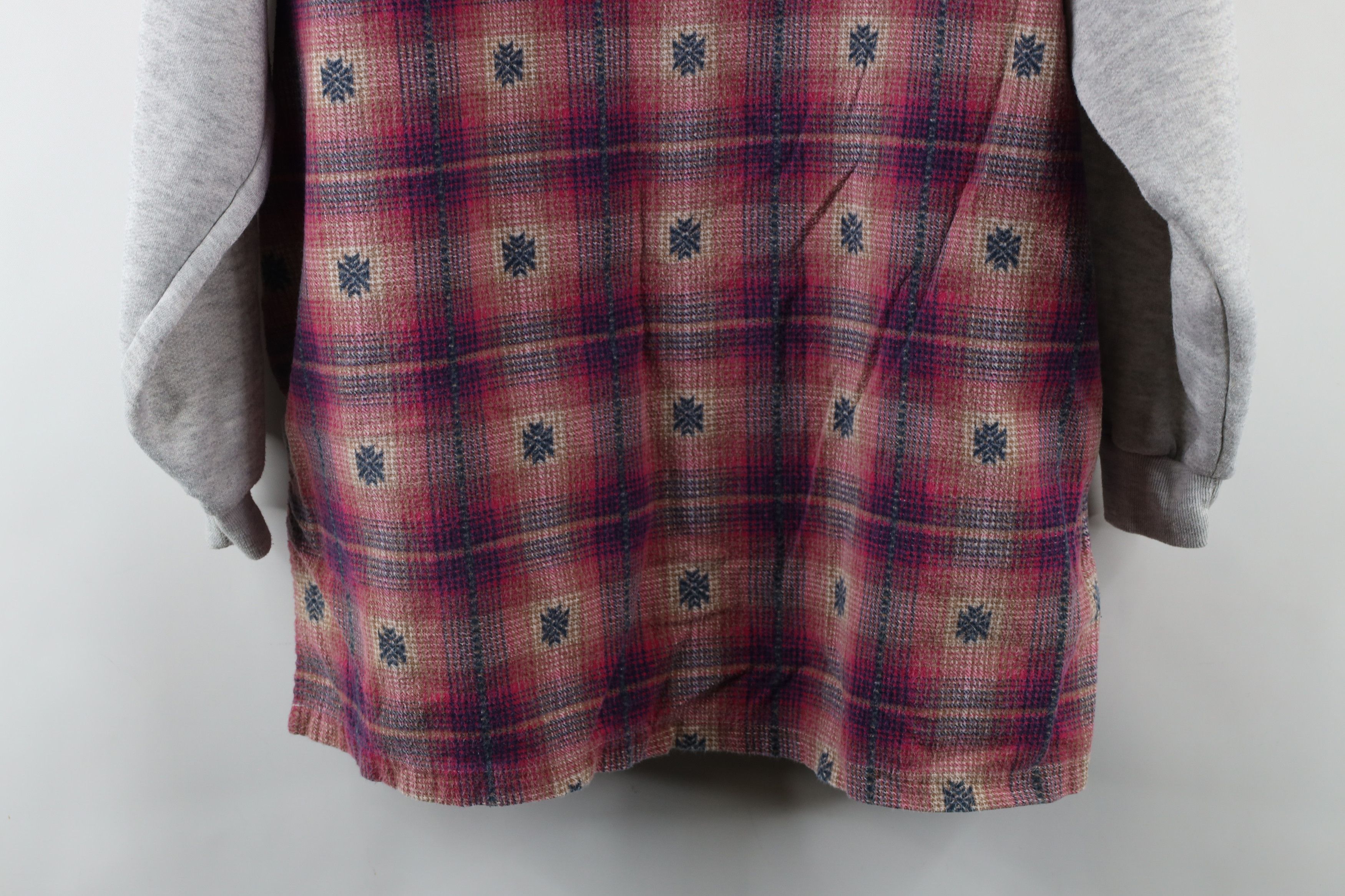 Vintage Vintage 90s Streetwear Distressed Button Shirt Hoodie Size L / US 10 / IT 46 - 10 Thumbnail