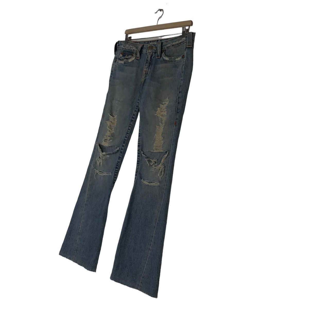 Japanese Brand 🔥VINTAGE BOW CUT DESIGN JEANS TRUE RELIGION USA Size 27" / US 4 / IT 40 - 2 Thumbnail