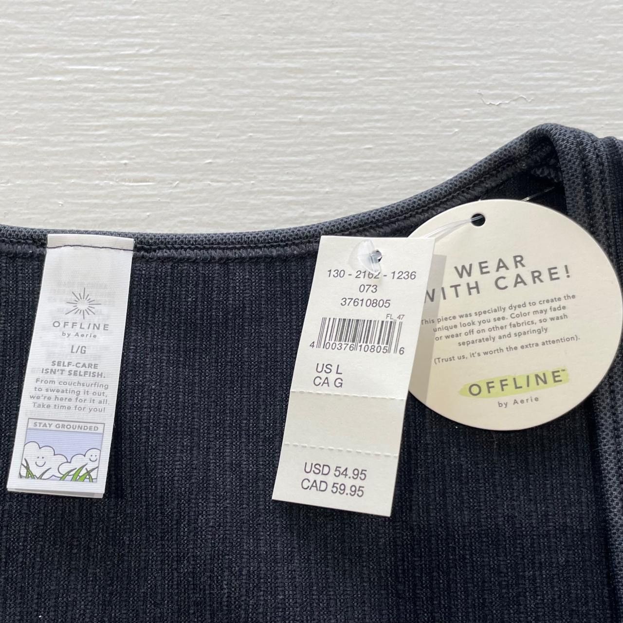 American Eagle Outfitters Aerie Seamless Square Neck Long Sleeve Cable Crop Top Size L / US 10 / IT 46 - 10 Thumbnail