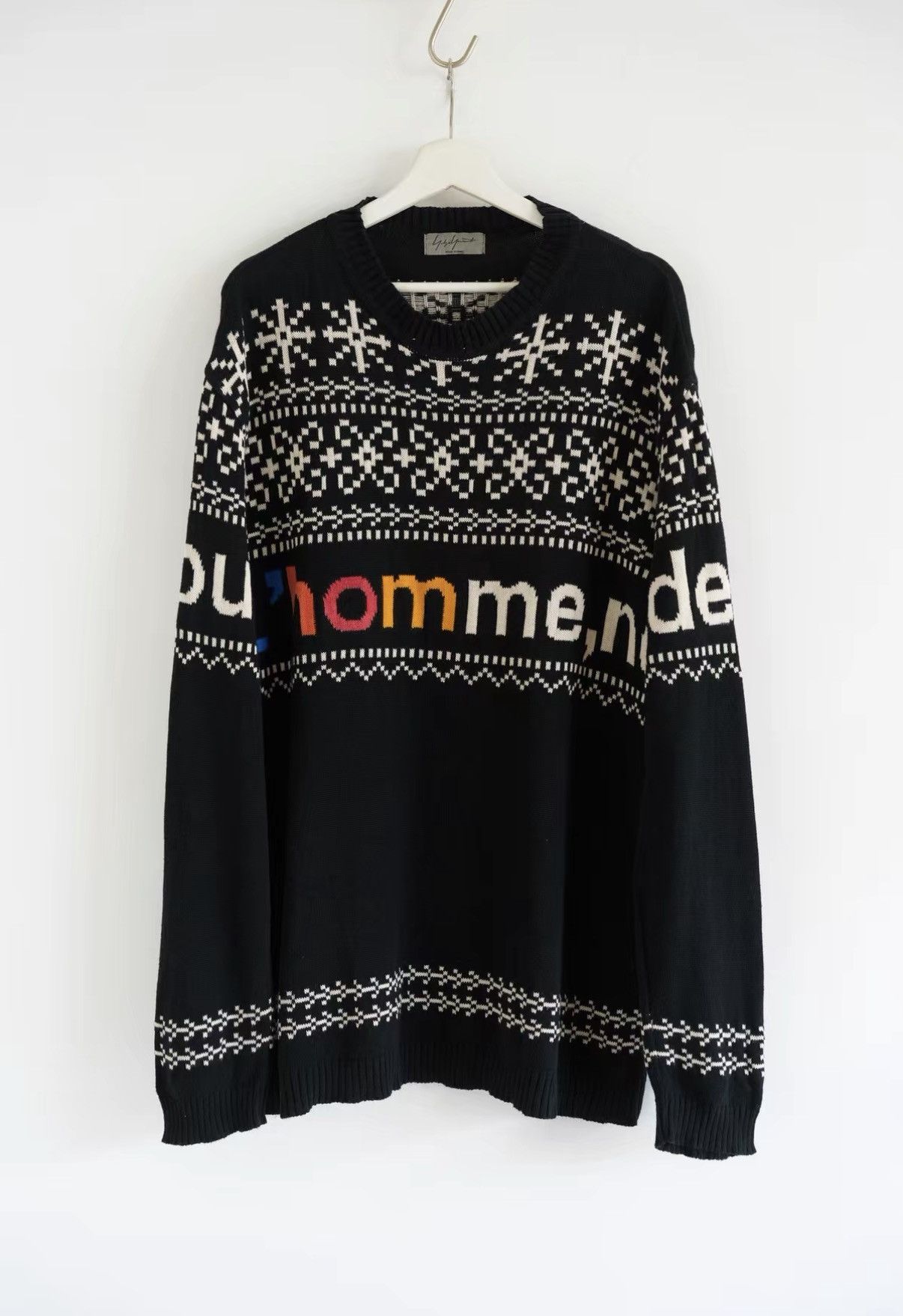 Yohji Yamamoto Yohji Yamamoto 16AW Fair Isle Jacquard Knit Sweater J4 Size US M / EU 48-50 / 2 - 1 Thumbnail