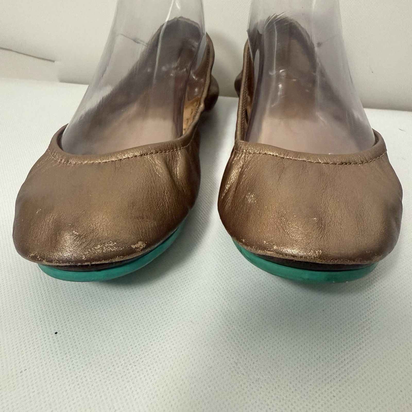 Other Tieks By Gavrieli Metallic Rose Bronze Italian Leather Flats Size US 8 / IT 38 - 3 Thumbnail